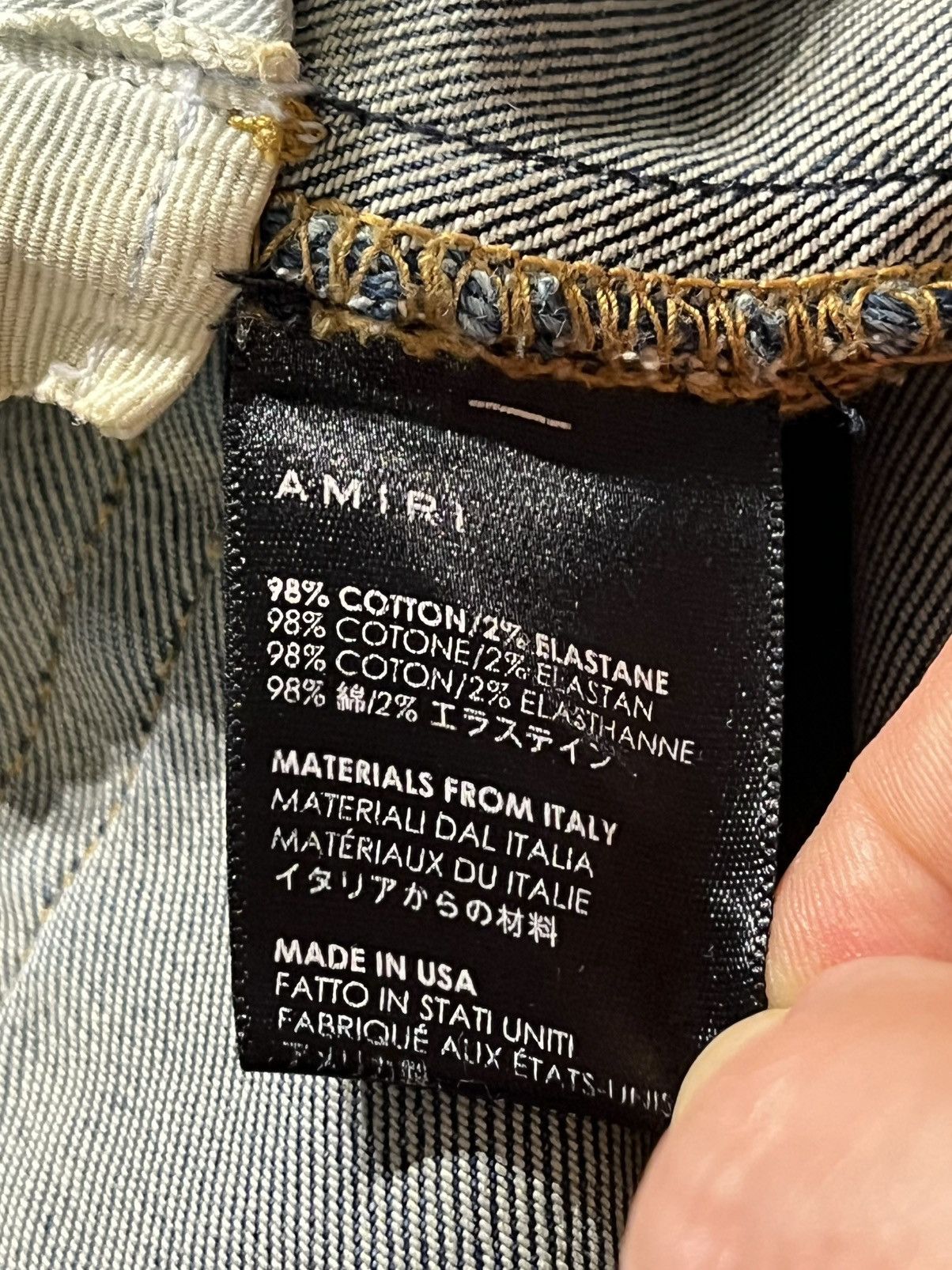 Amiri AUTHENTIC AMIRI JEANS DENIM PANTS RIPS AND RUFFLES MENS 38 Size US 38 / EU 54 - 19 Thumbnail