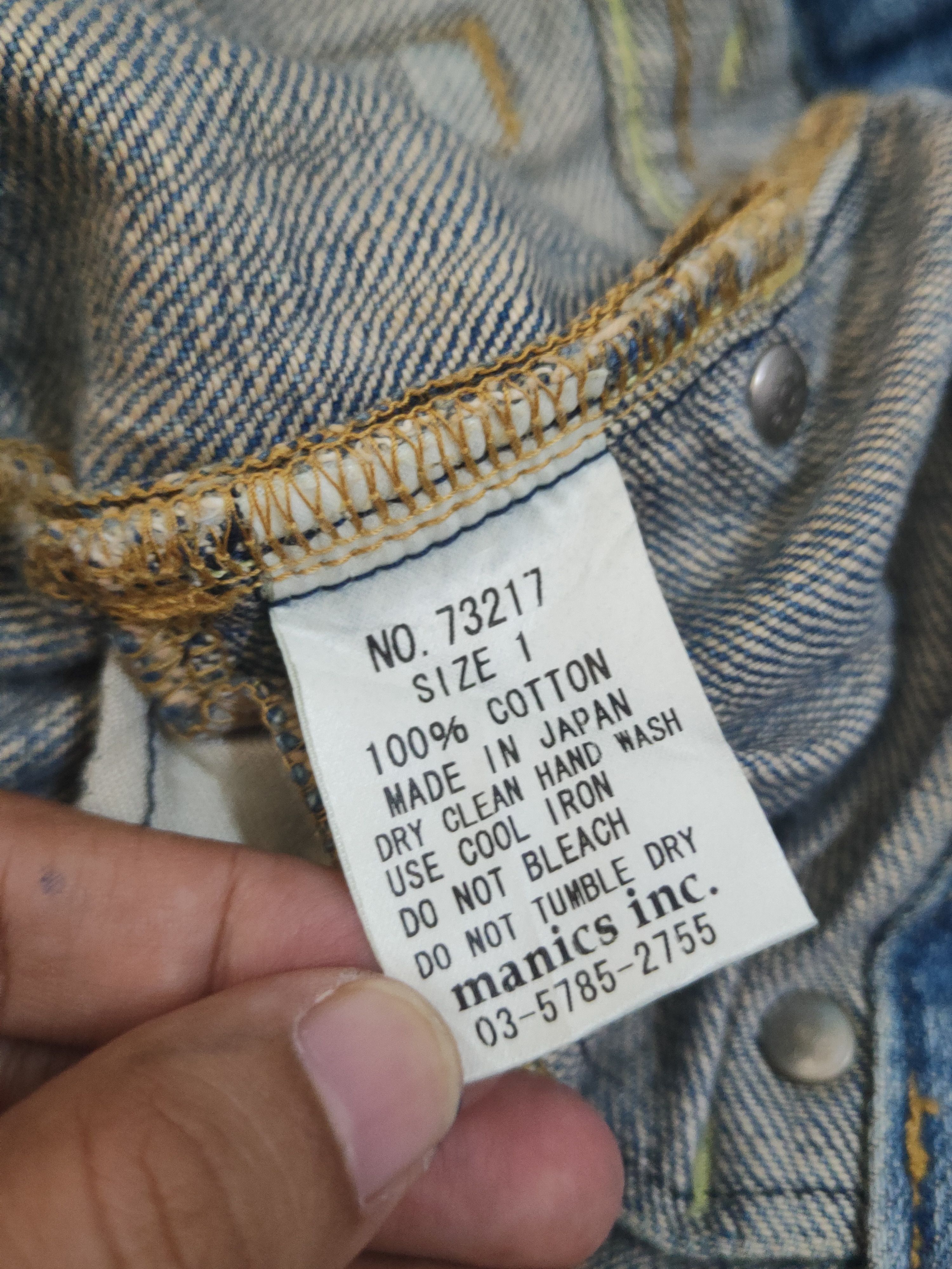 Japanese Brand D Manics made in japan Blue Distressed Ripped Jeans#W1615 Size US 27 - 15 Thumbnail
