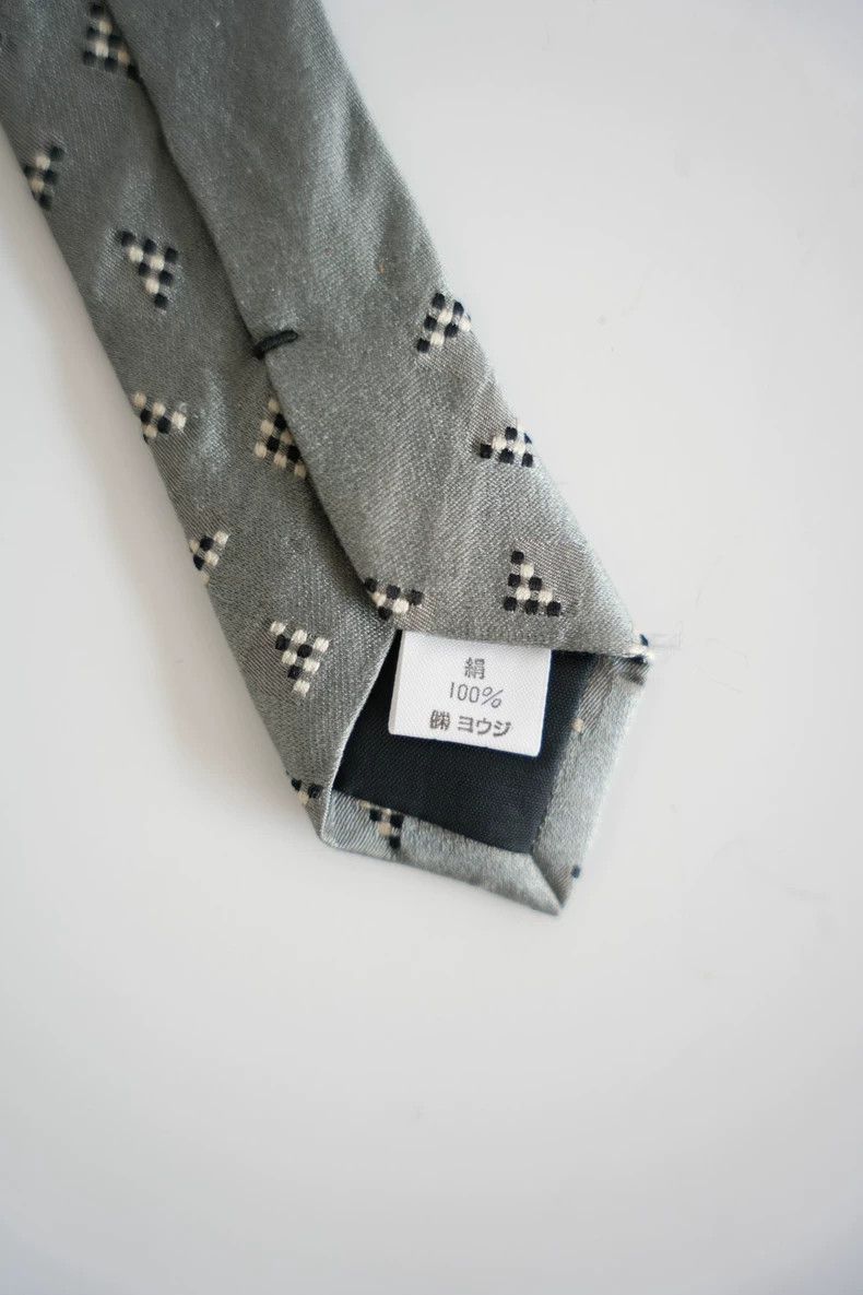 Yohji Yamamoto Yohji YamamotoGrey and white diamond check silk tie 2503-Ne Size ONE SIZE - 3 Thumbnail