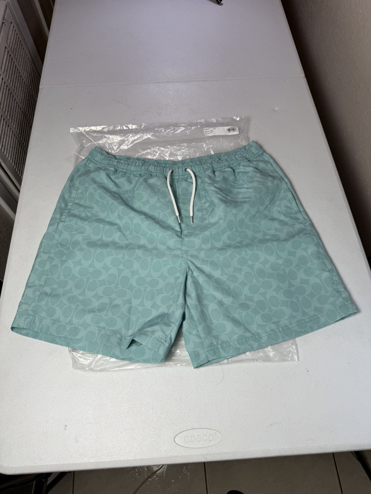 Coach New $228 Coach Signature Swim Trunks Men's Sz L Green Size US 32 / EU 48 - 1 Thumbnail