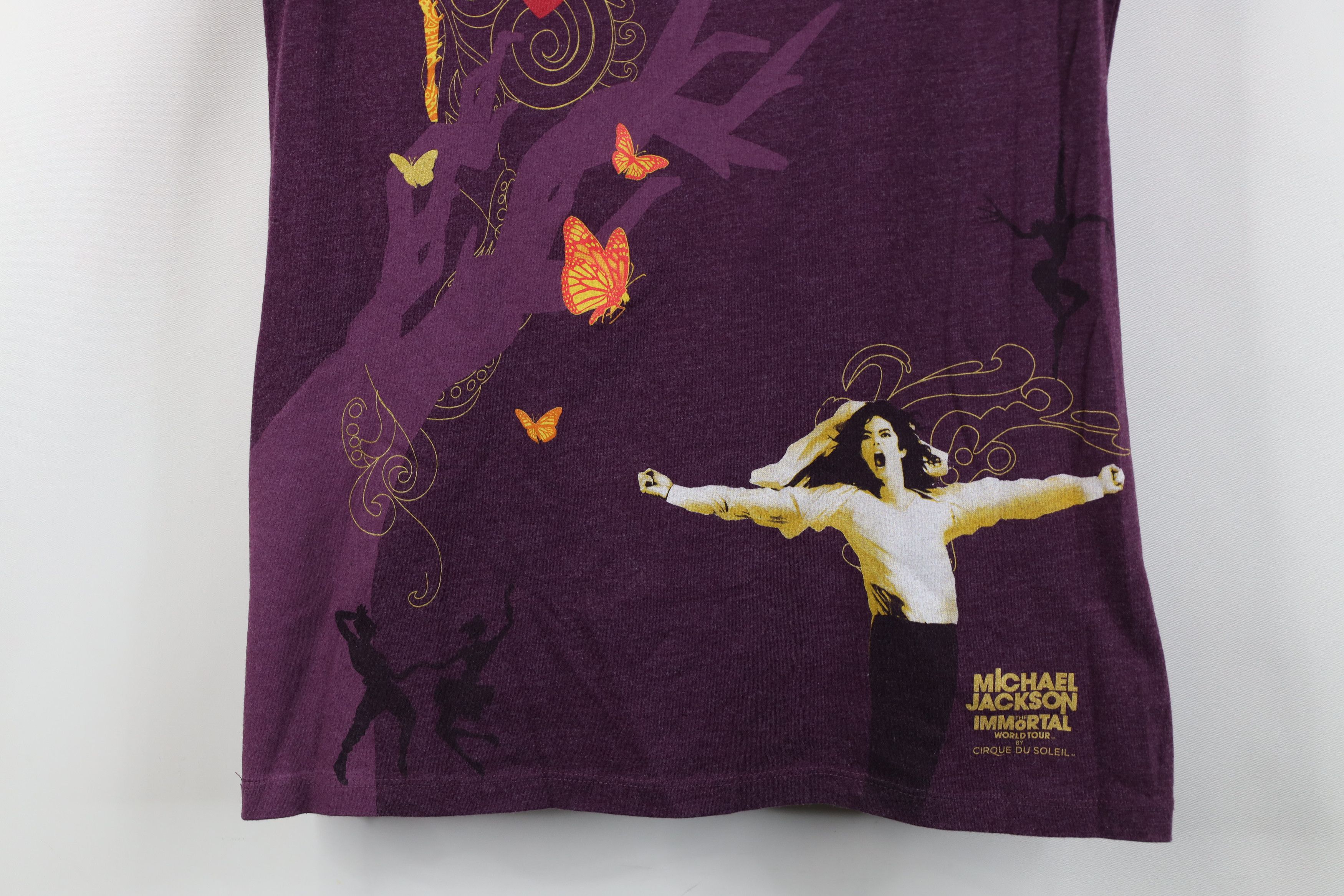 Vintage Cirque du Soleil Michael Jackson Immortal World Tour T-Shirt Size L / US 10 / IT 46 - 3 Thumbnail