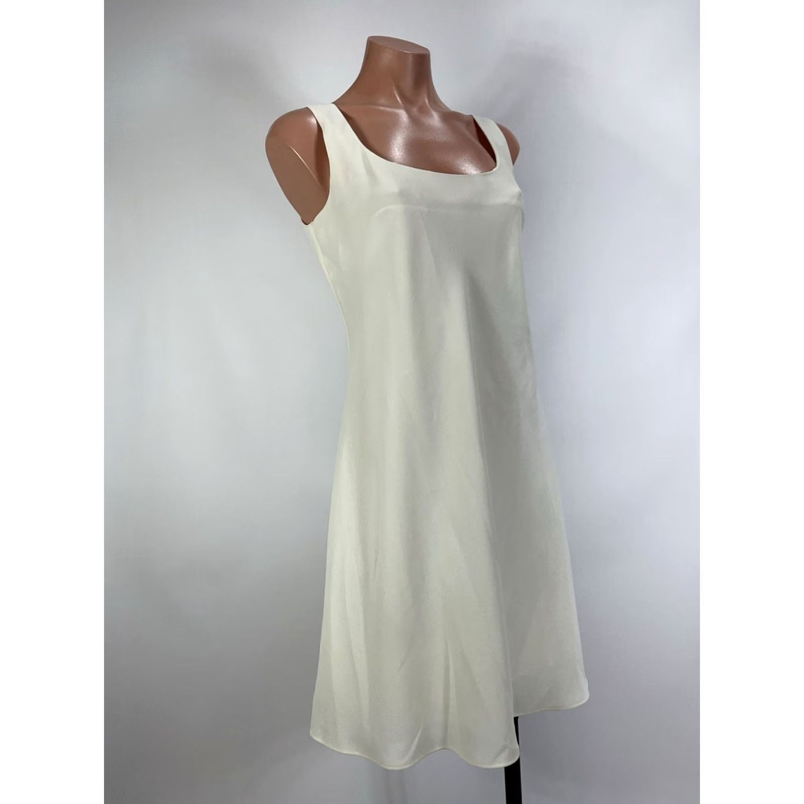 Laundry by Shelli Segal VINTAGE Laundry by Shelli Segal 90s Ivory Floral Lace Embroidered Skater Dress 8 Size M / US 6-8 / IT 42-44 - 3 Thumbnail