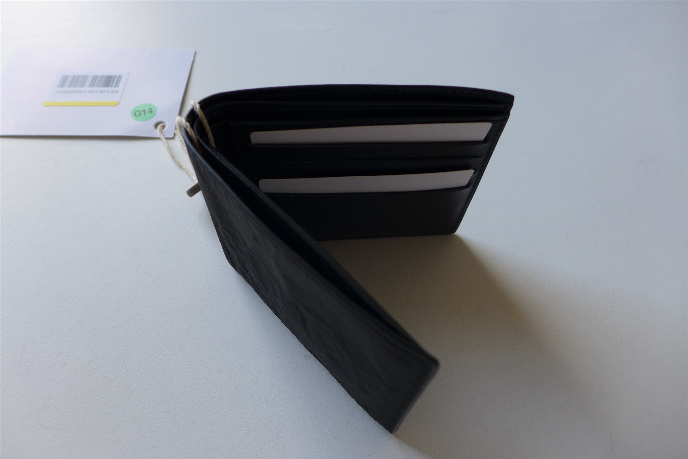 Maison Margiela Margiela Textured Bifold Wallet - Black Calf Leather Size ONE SIZE - 5 Thumbnail