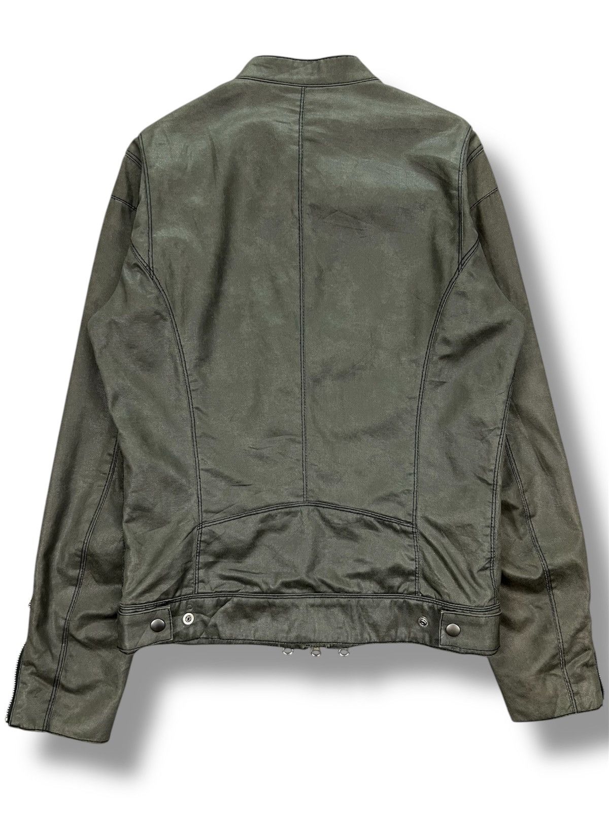 ジャケット・アウター \"EDGE RUPERT\" High-Neck Leather Jacket Vintage Edge Rupert Japan Leather Kinky Red Jacket Medium Burgundy