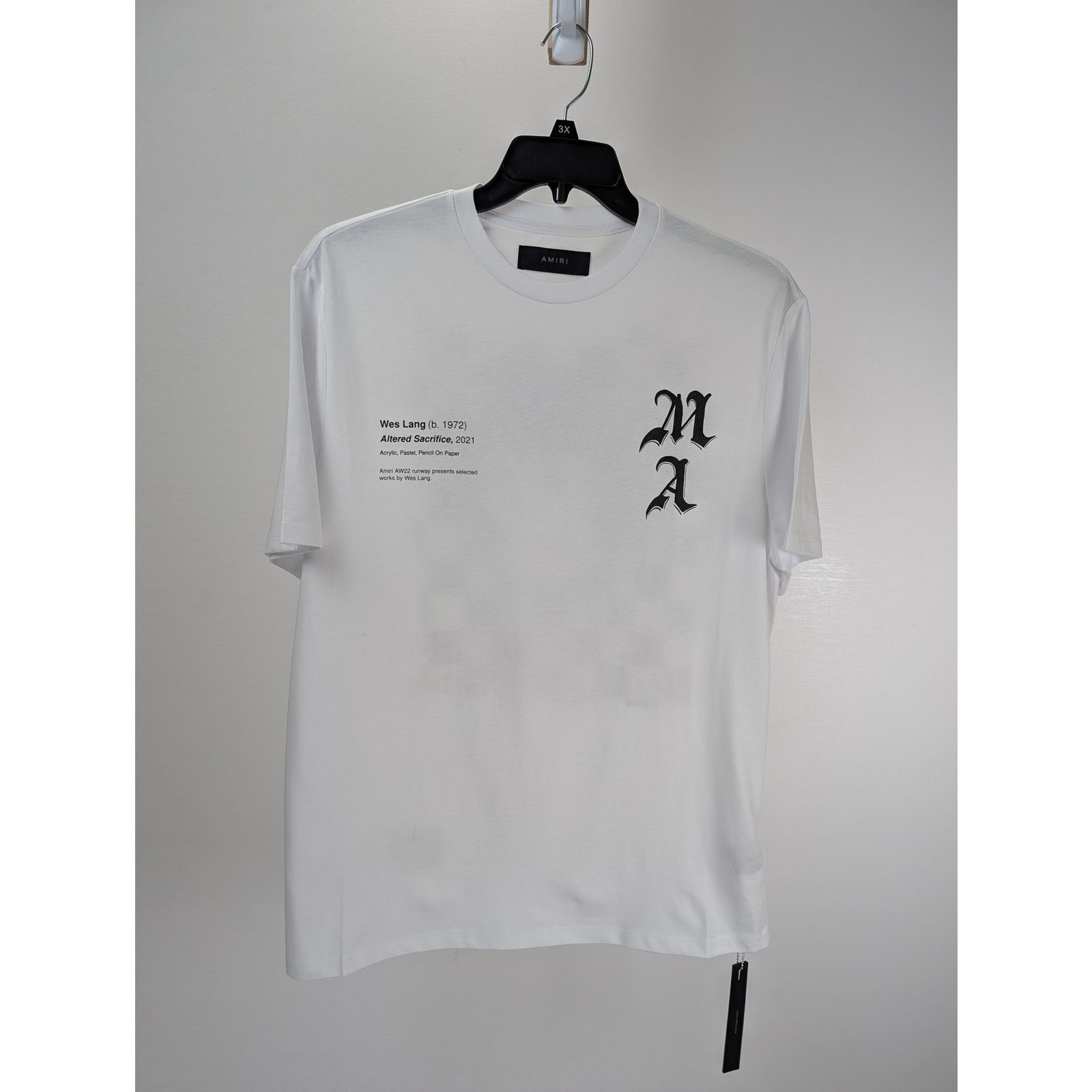 Amiri o1rshd1 Wes Lang Wes Lang Checker Skull Tee T-shirt in White Size US S / EU 44-46 / 1 - 3 Thumbnail