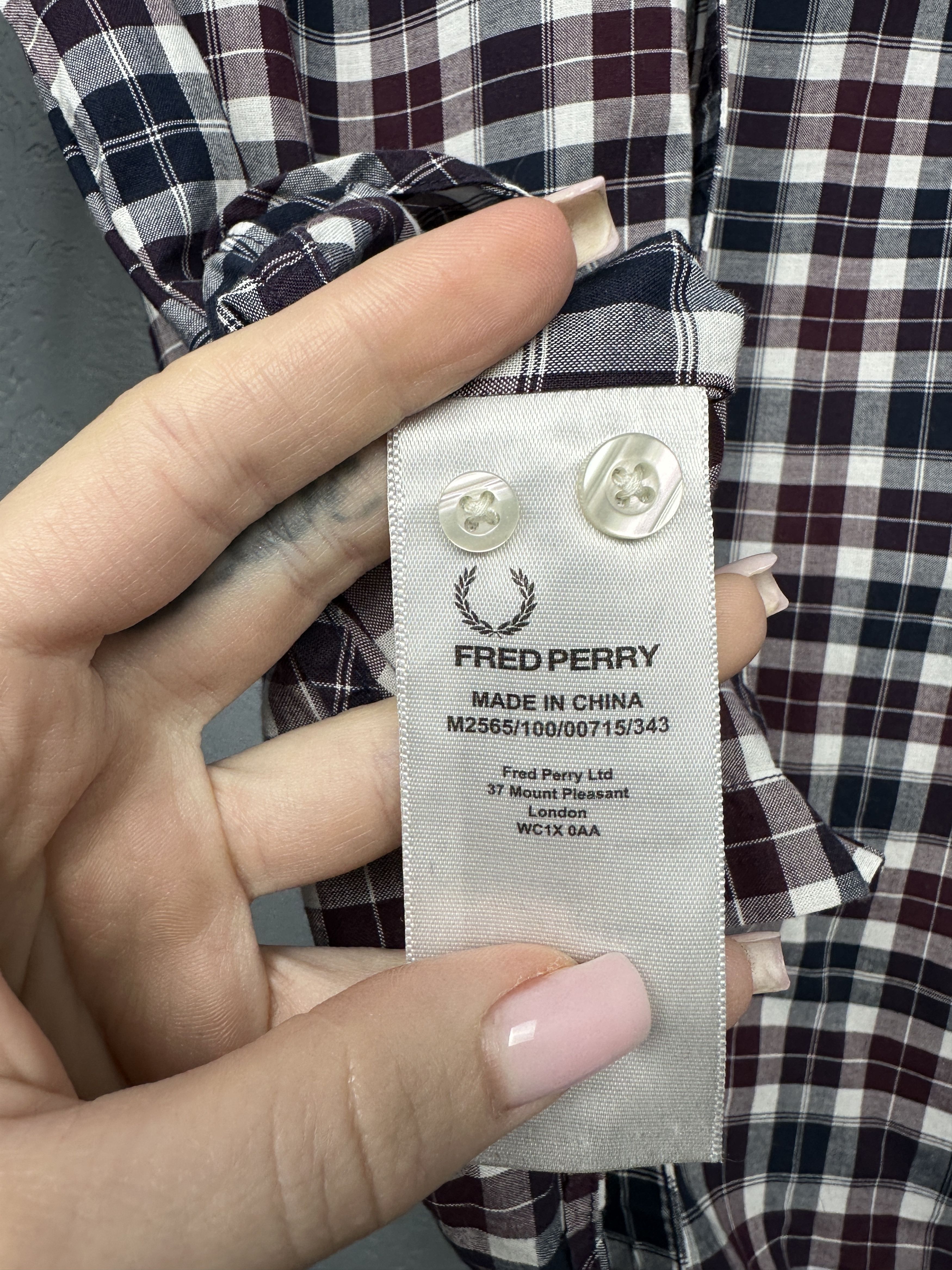 Fred Perry Fred Perry Mens Long Sleeve Shirt Size US S / EU 44-46 / 1 - 5 Thumbnail