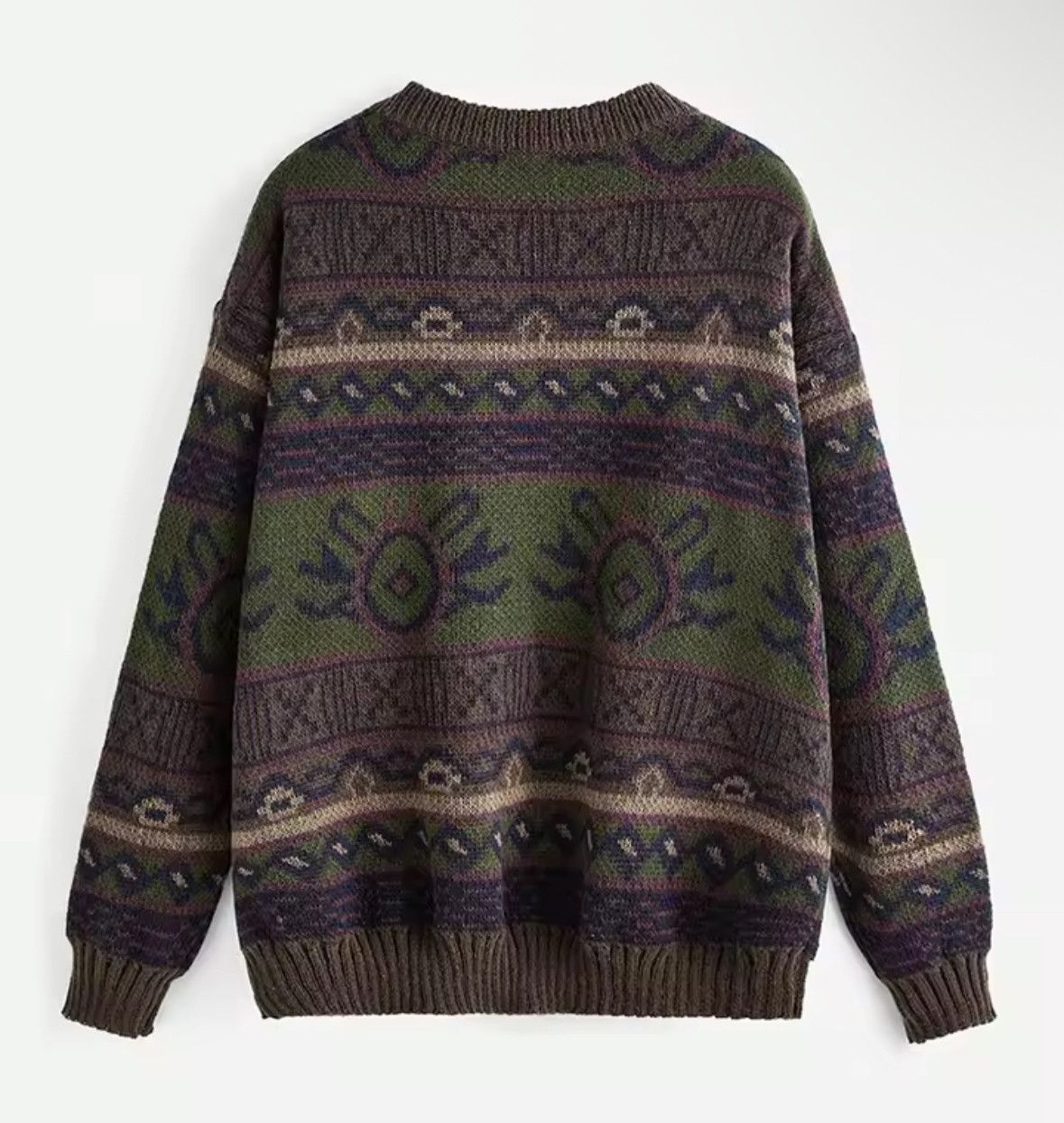 Other Street Vintage Retro Geometric Elk Jacquard Knitwear Size XXL / US 16-18 / IT 52-54 - 2 Thumbnail