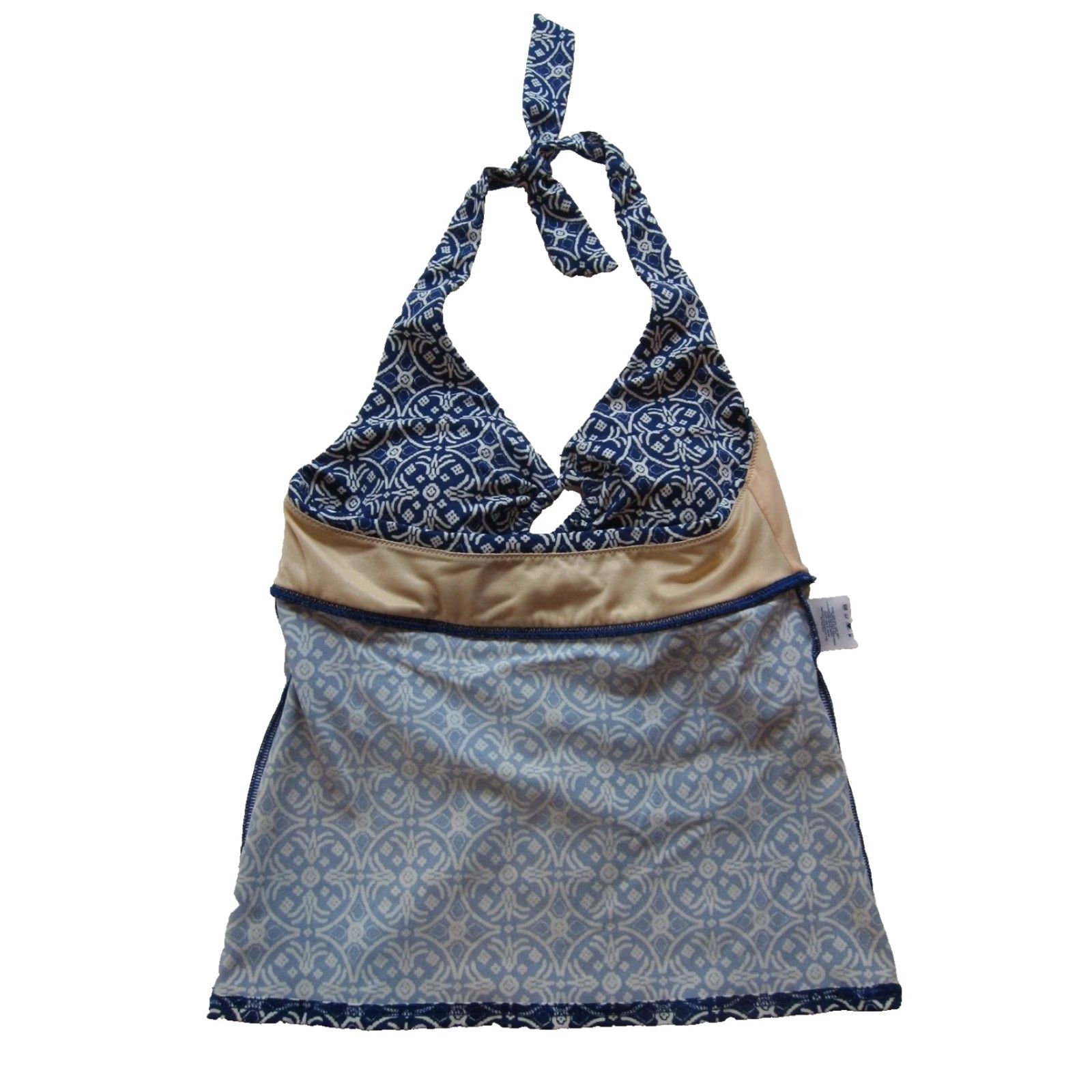 Lands' End Lands' End Blue White Paisley Padded Halter Tankini Swim Top 6 Women Bra Built In Size M / US 6-8 / IT 42-44 - 5 Thumbnail