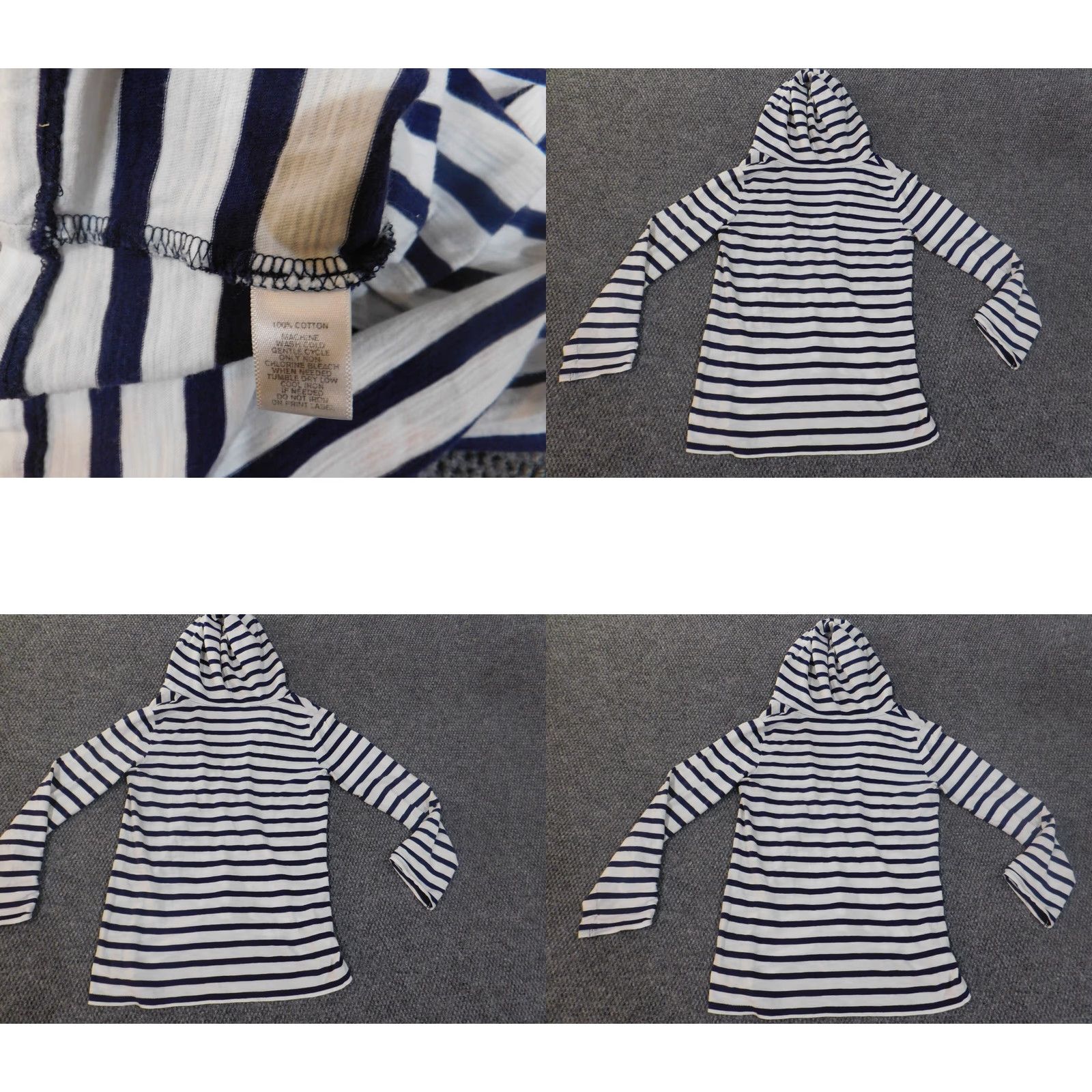 Ann Taylor Ann Taylor Loft Hoodie Shirt Women V-Neck Purple Striped Cotton Knit Pullover Casual Long Sleeve S Small Size S / US 4 / IT 40 - 8 Thumbnail