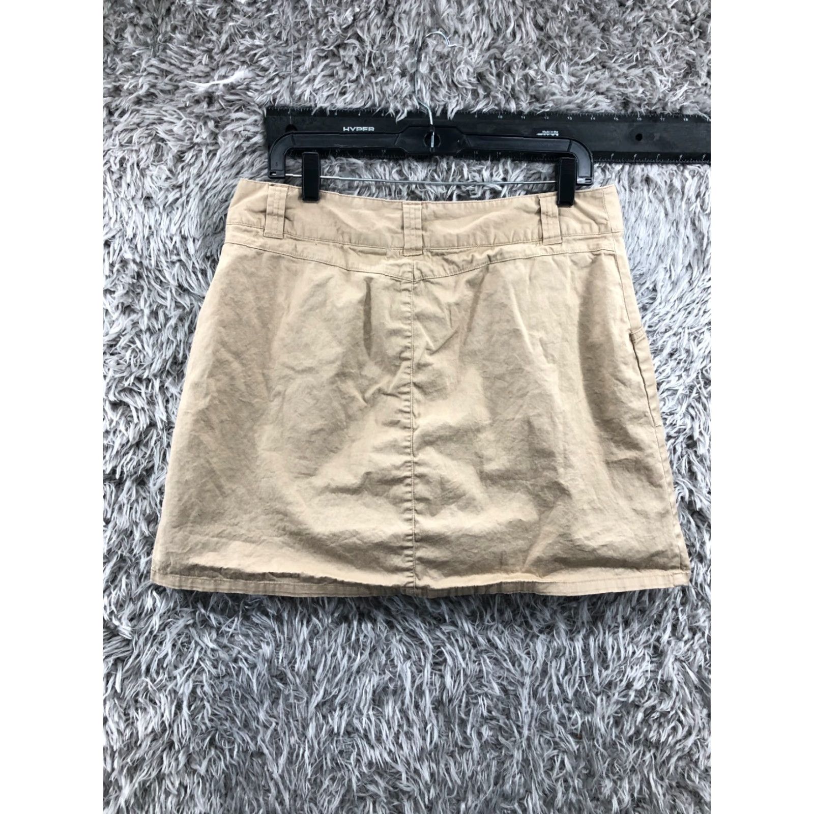 Vintage White Stag Skirt Womens Midi A-Line Casual 10 Beige White Stag Logo Lined Machine Washable Cotton Twill - Regular 10 Women’s Size 32" / US 10 / IT 46 - 5 Thumbnail