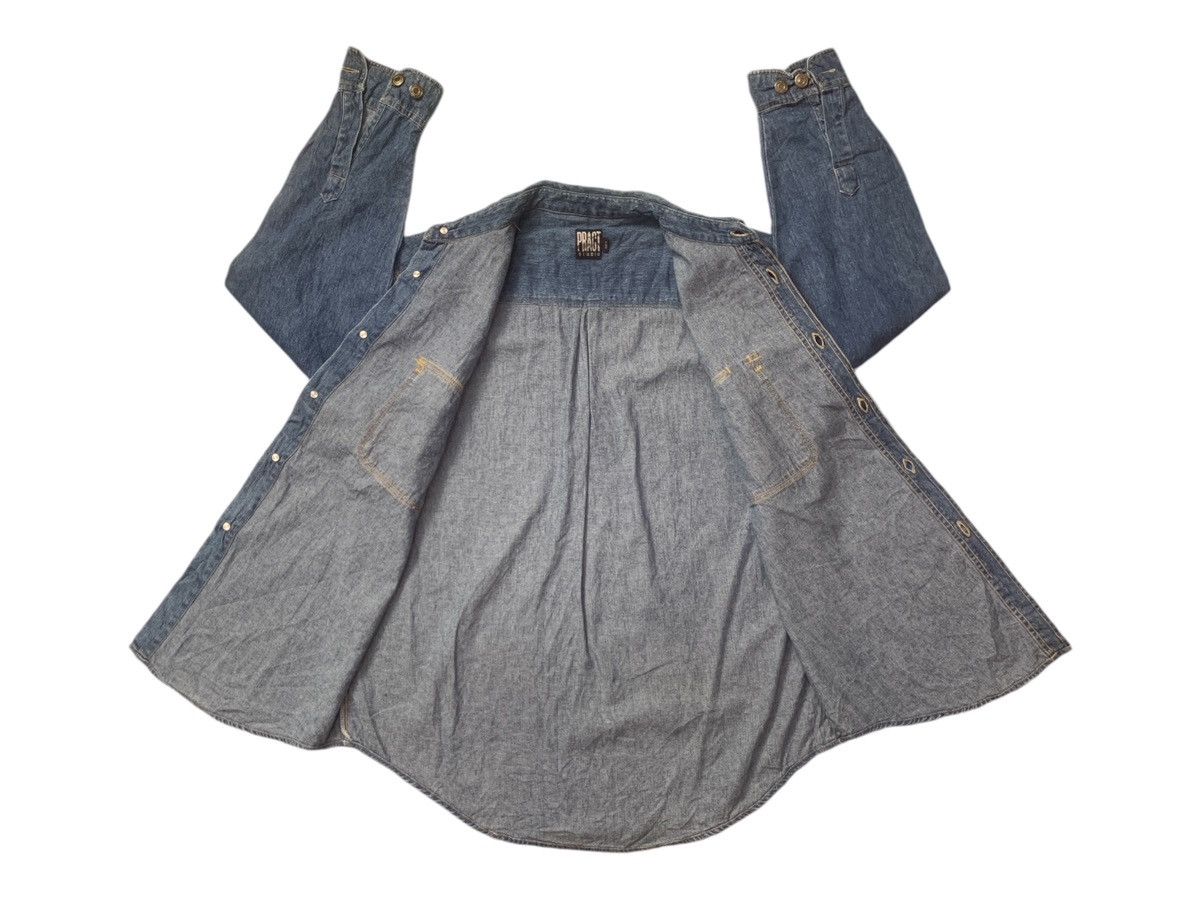 Designer × Japanese Brand Rare Design Pract Studio Satisfaction Soft Denim Shirts Size US M / EU 48-50 / 2 - 3 Thumbnail