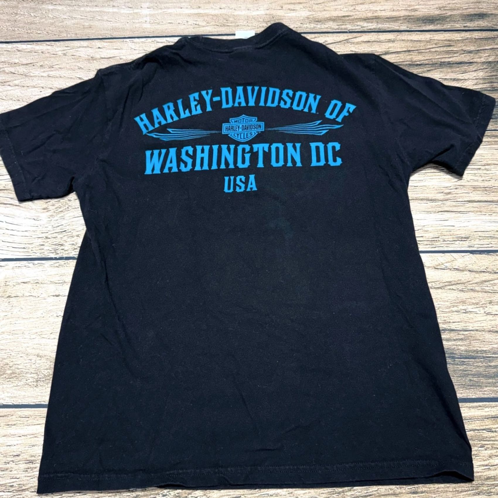 Harley Davidson Harley-Davidson T-Shirt Mens L Black Crew Neck Short Sleeve USA Graphic Print Logo 2010-2019 Vintage? Size US L / EU 52-54 / 3 - 3 Thumbnail
