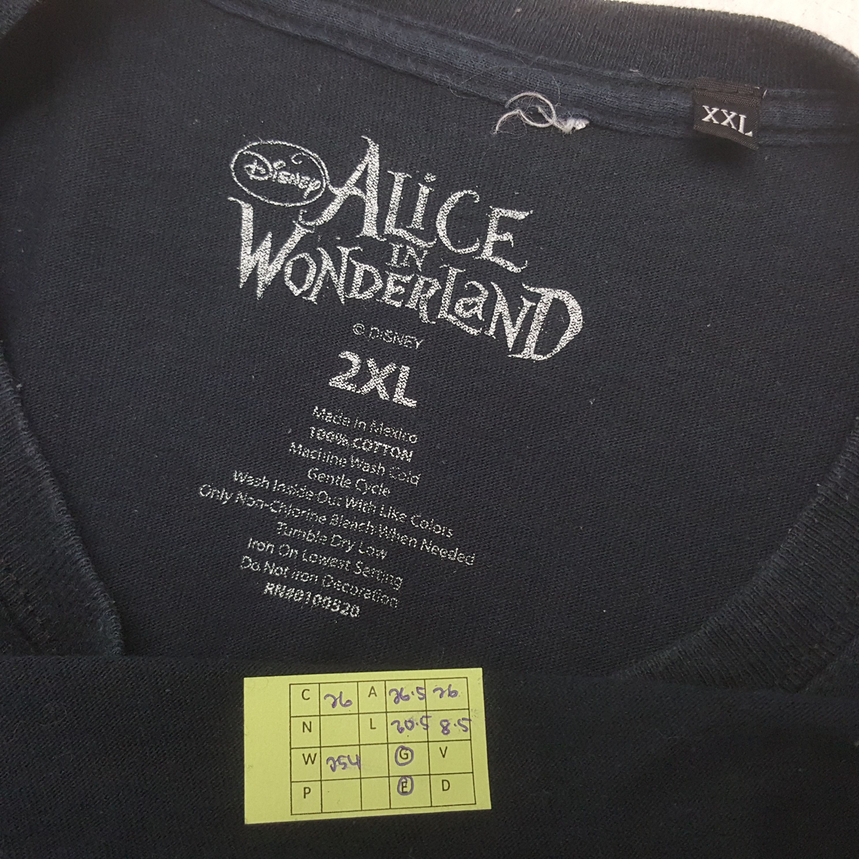 Disney Vintage Alice in Wonderland You're Mid Cartoon Tshirt RR26 Size US XXL / EU 58 / 5 - 5 Thumbnail