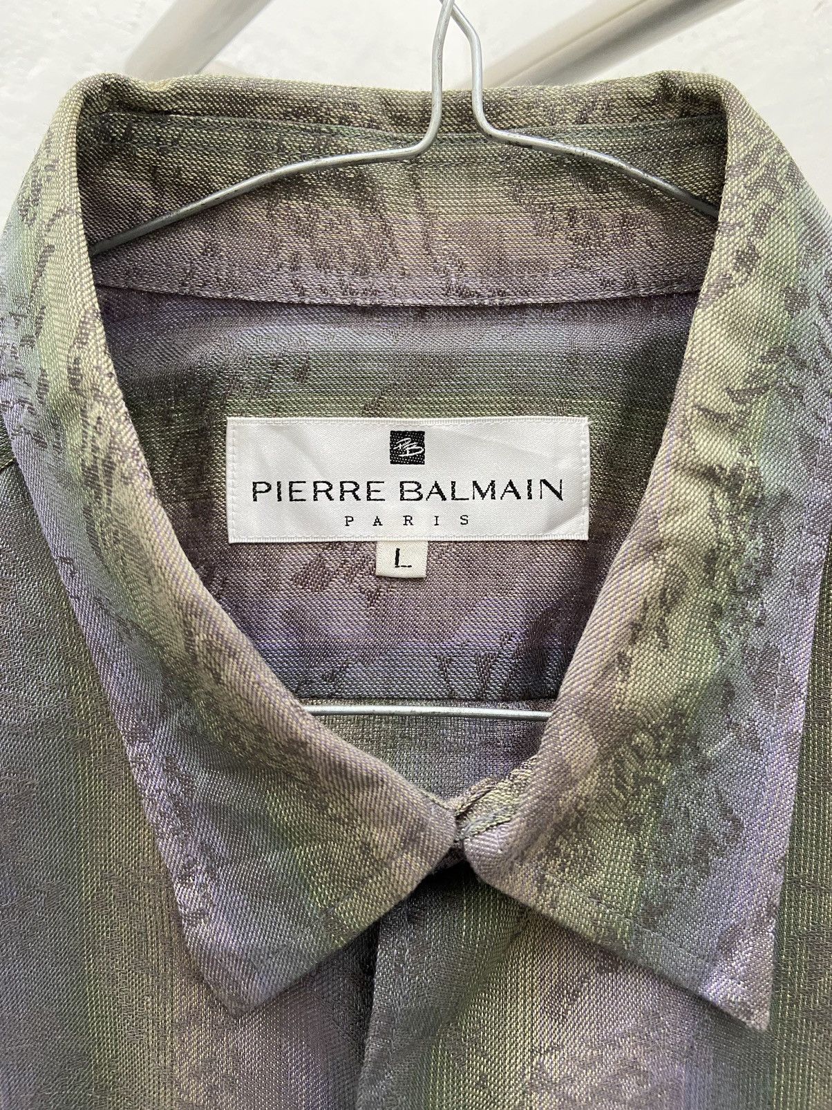 Balmain × Pierre Balmain Vintage Pierre Balmain Button Up Shirt Size US L / EU 52-54 / 3 - 5 Thumbnail