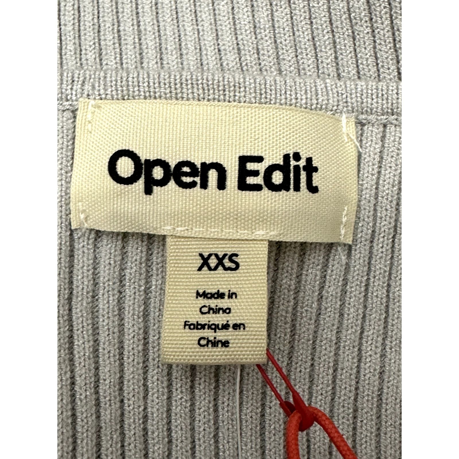 Other Open Edit Women's Luxe Sculpt Square Neck Light Gray Top XXS Size XXS / US 00 / IT 34 - 9 Thumbnail