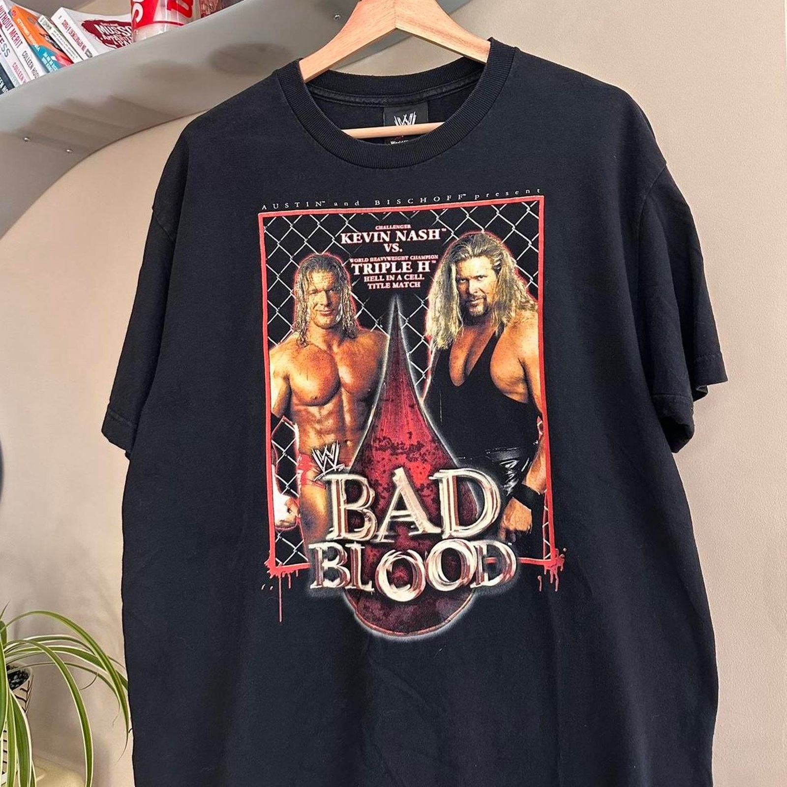 Vintage × WCW/nWo × WWF Vintage WWE Bad Blood Kevin Nash Vs Triple H Shirt Size US L / EU 52-54 / 3 - 2 Thumbnail
