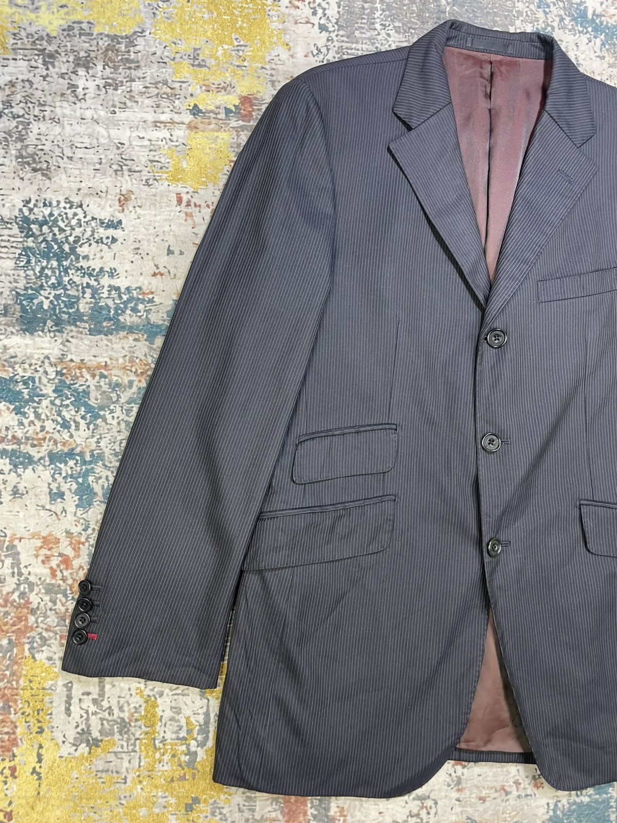 Burberry Burberry Black Label Pinstripes Blazers Size 40L - 3 Thumbnail
