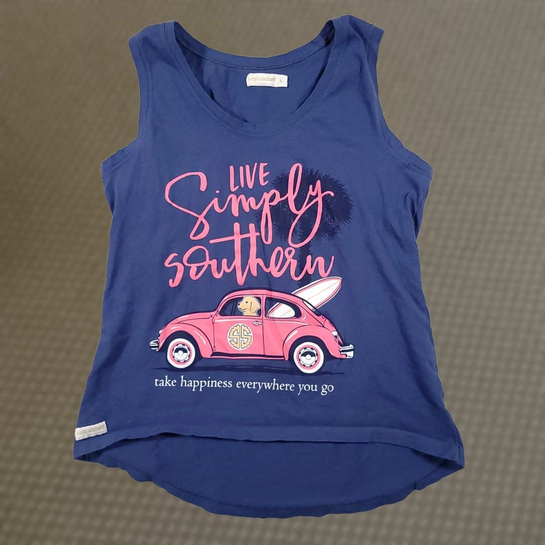 Vintage VINTAGE: No Simply Southern Tank Shirt Women XS? Size S / US 4 / IT 40 - 1 Thumbnail