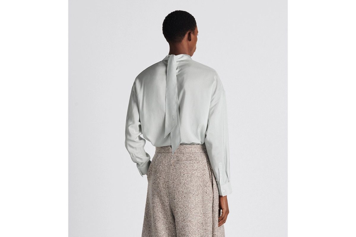 Dior o1bcso1str1124 Shirt with Tied Detail in White Size US XS / EU 42 / 0 - 6 Thumbnail