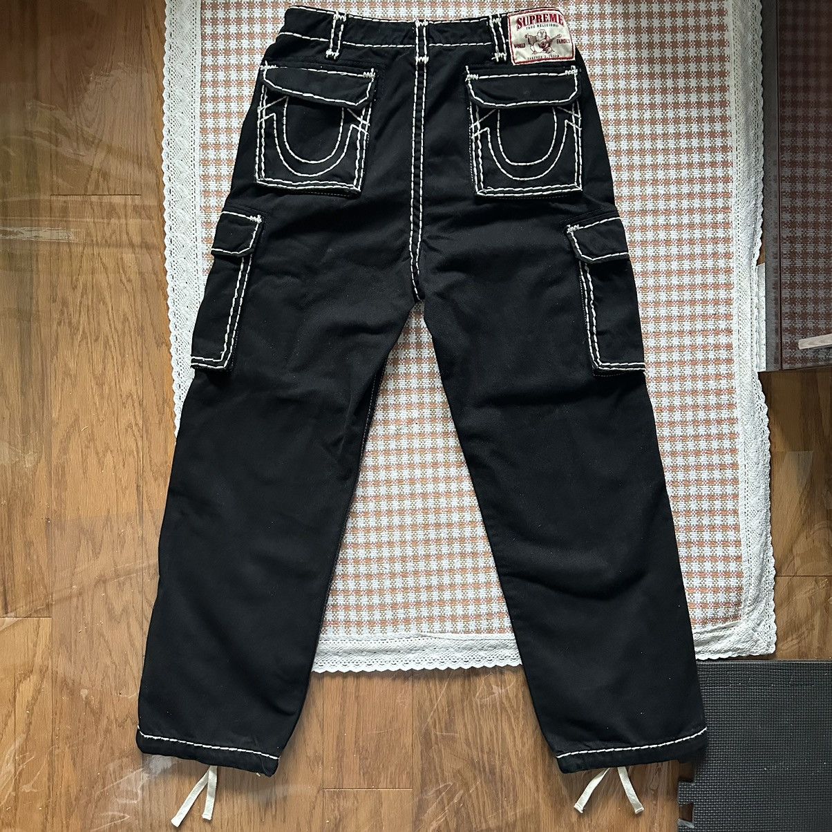 Supreme Supreme x True Religion Black Denim Cargo Pants | Grailed