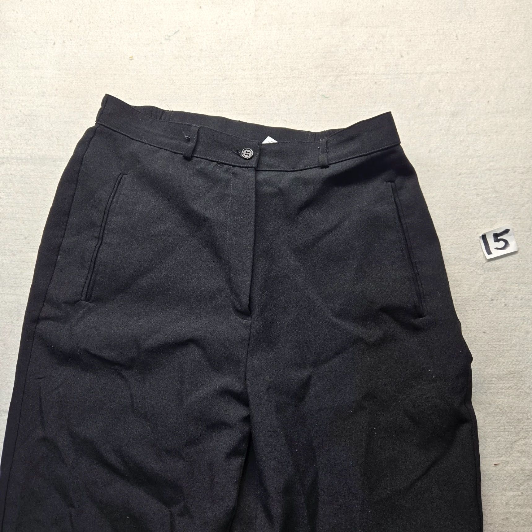Vintage VINTAGE Kim Rogers Women's Denim Dress Pants Casual Size 10P Black Mid Rise Flat Front Size 32" / US 10 / IT 46 - 2 Thumbnail