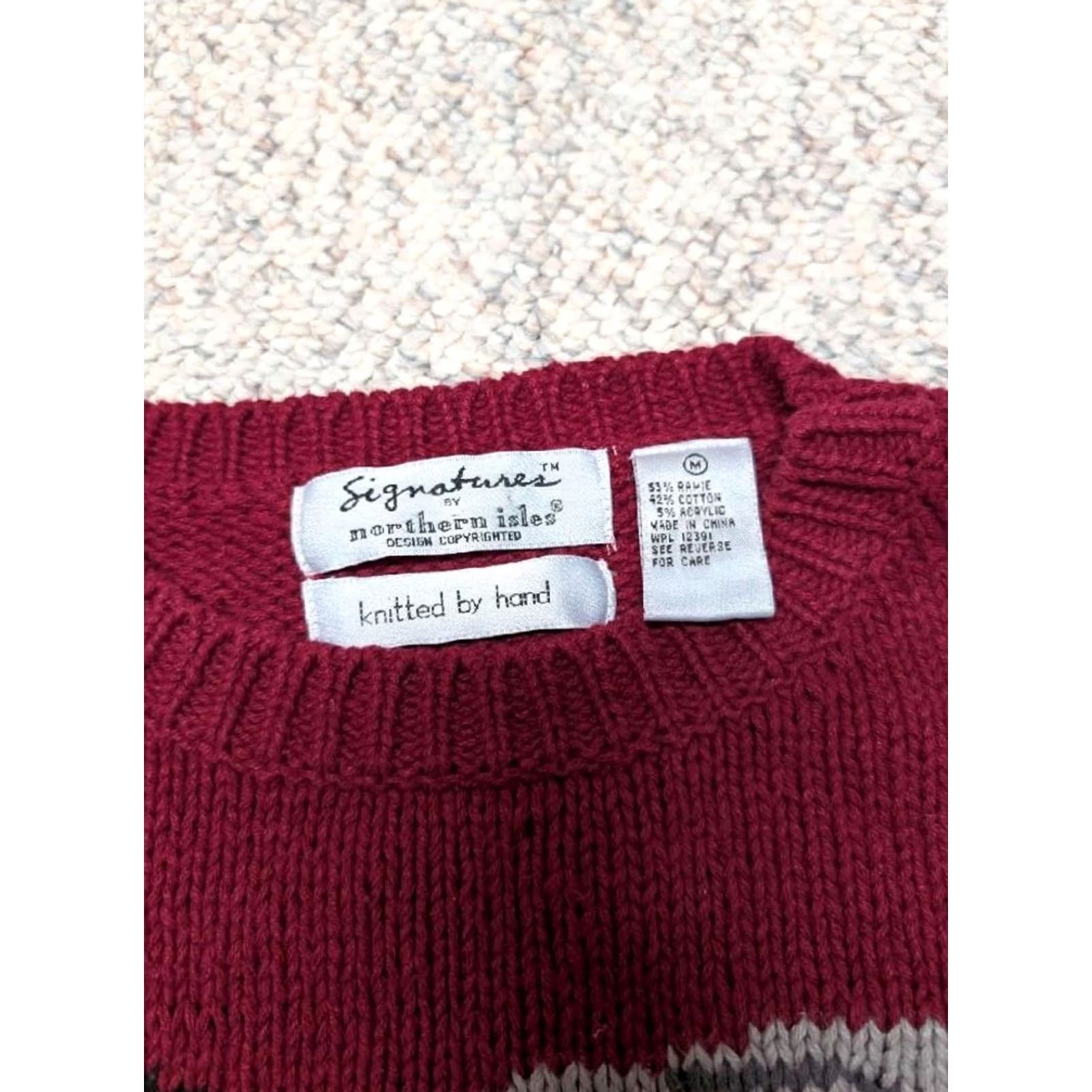 Vintage VINTAGE BEAR american settlers M AUTUMN sweater PILGRIM polo Women Burgundy Cotton Size M / US 6-8 / IT 42-44 - 3 Thumbnail