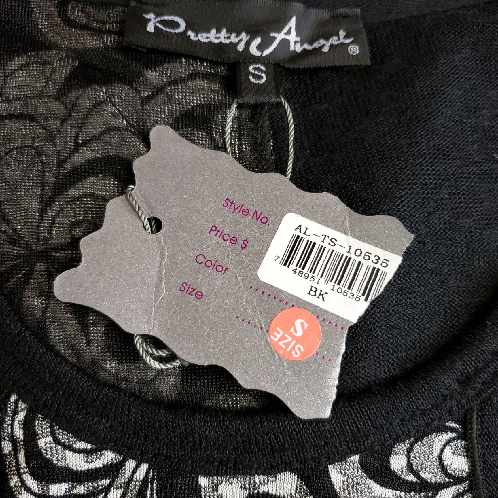 Vintage Pretty Angel Womens Tunic Top XS Black Linen Blend Asymmetrical Hem Floral Blouse | Pullover Long Sleeve Regular Size S Small Ladies Womens Size S / US 4 / IT 40 - 4 Thumbnail