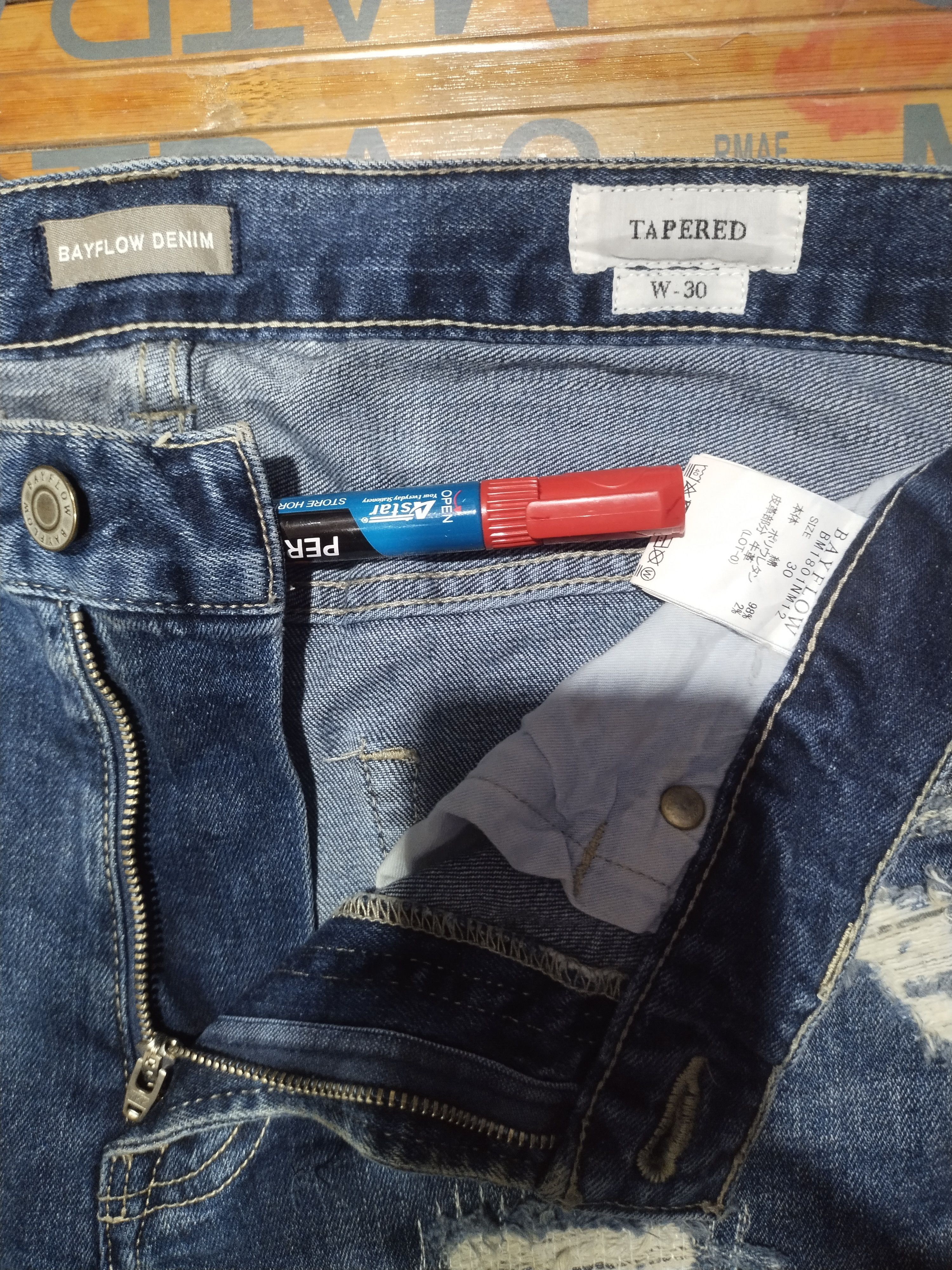 Vintage Bayflow Denim Tapered "Atretchable" Sz 30" Size US 30 / EU 46 - 11 Thumbnail
