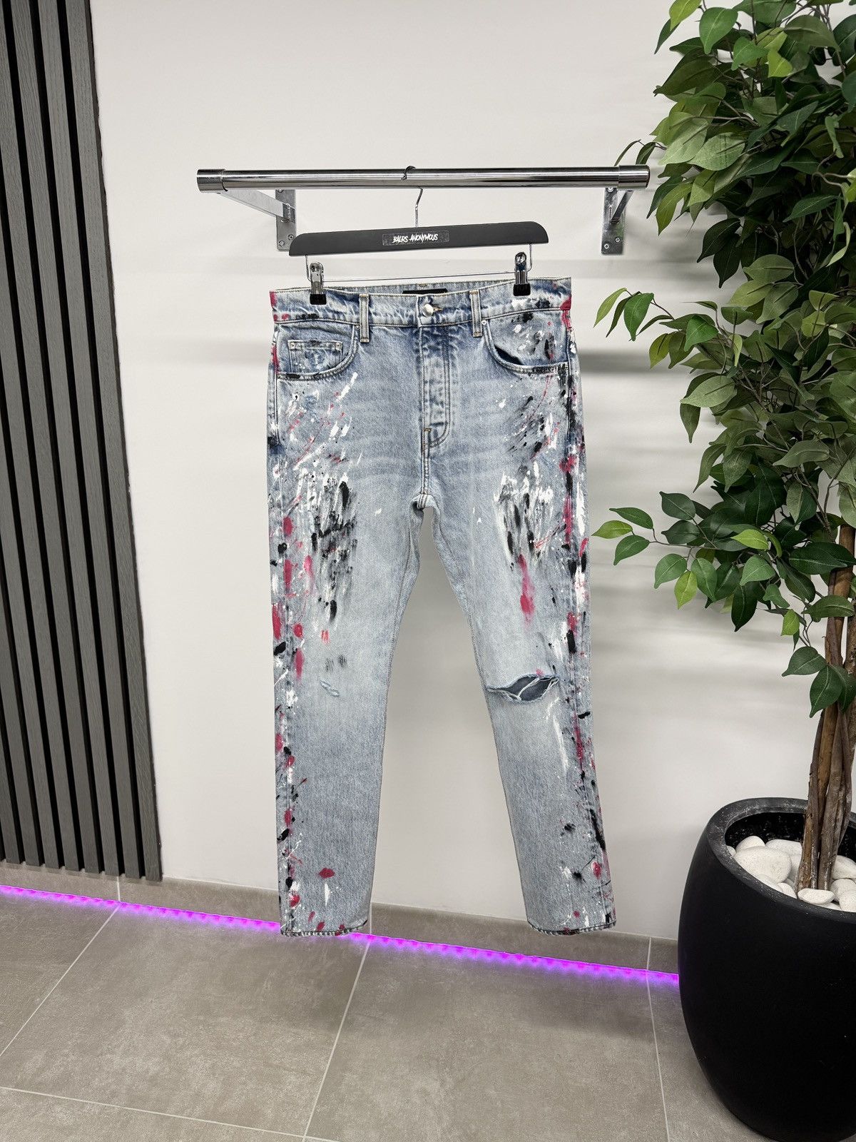 Amiri Amiri Straight Leg Paint Splatter Jean Blue & Multi RRP £790 Size US 30 / EU 46 - 1 Thumbnail