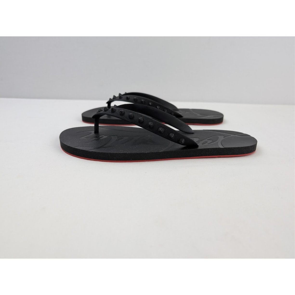 Christian Louboutin o1rshd1 Q:2 / Loubi Flip Flat in Black Size US 10 / EU 43 - 9 Thumbnail