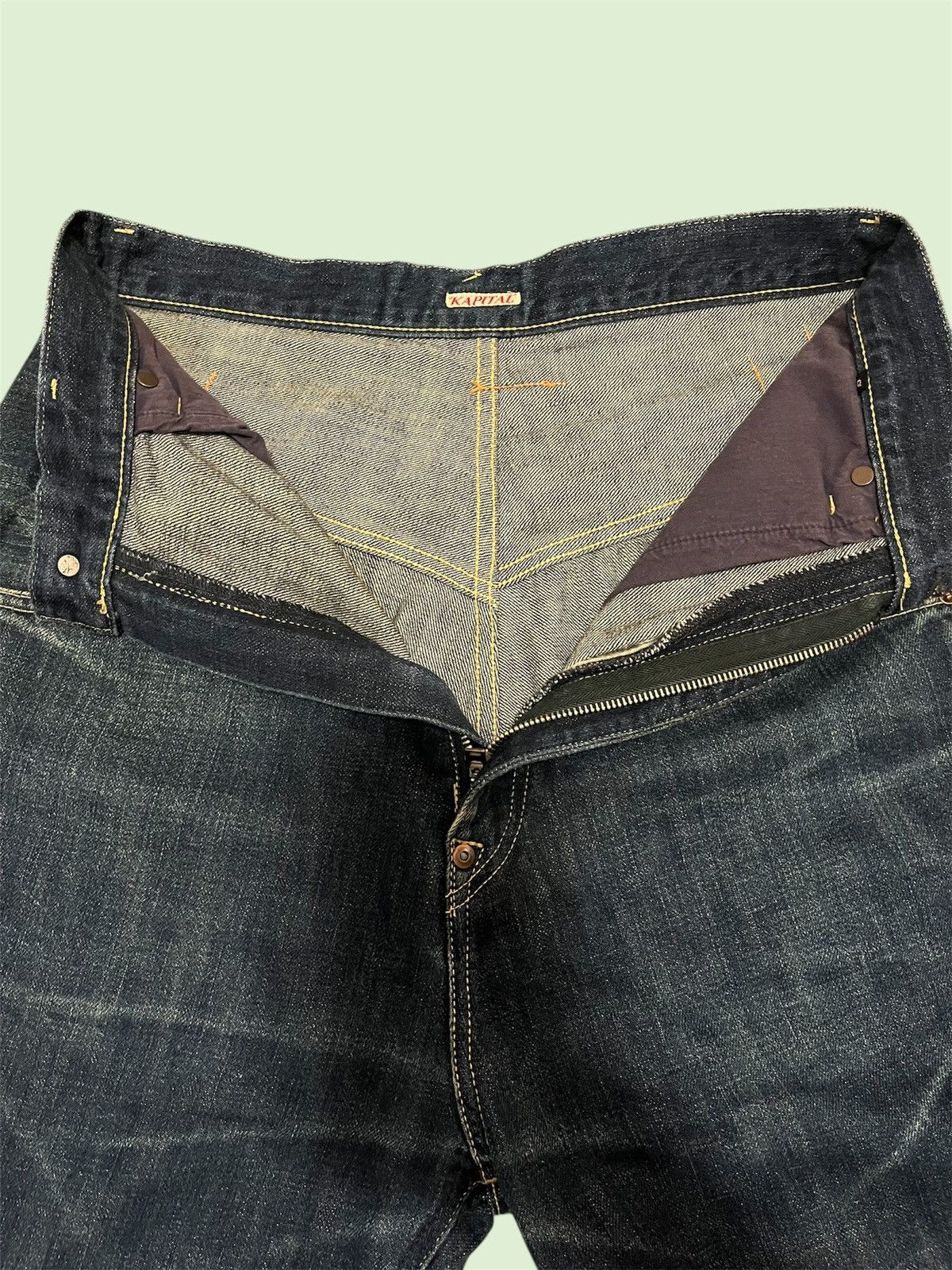 Kapital Kapital Cinch Back Drop Crotch Denim Pants Size US 29 - 5 Thumbnail