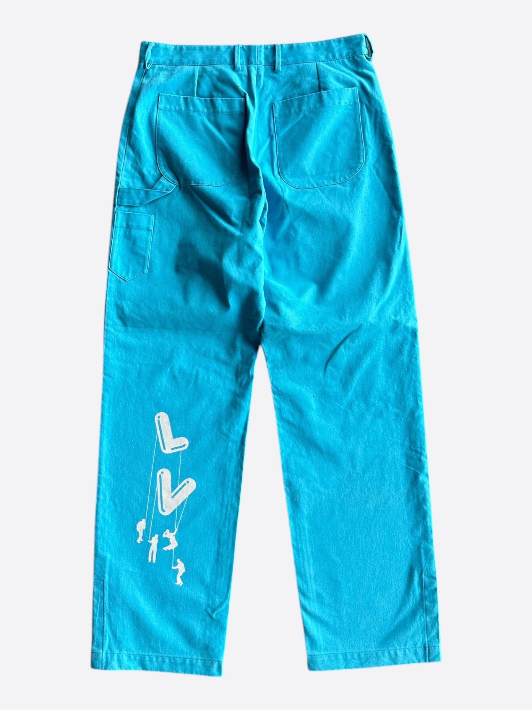 Louis Vuitton Louis Vuitton Blue & White Floating Men Carpenter Pants Size US 32 / EU 48 - 1 Thumbnail