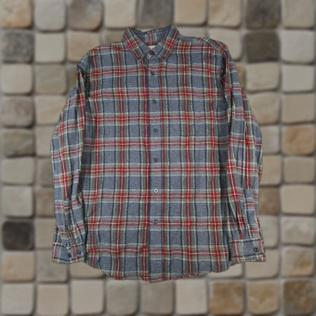 Vintage L.L.Bean Button-Up Flannel Shirt Mens M Green Cotton Plaid - 90s? Size US M / EU 48-50 / 2 - 1 Thumbnail