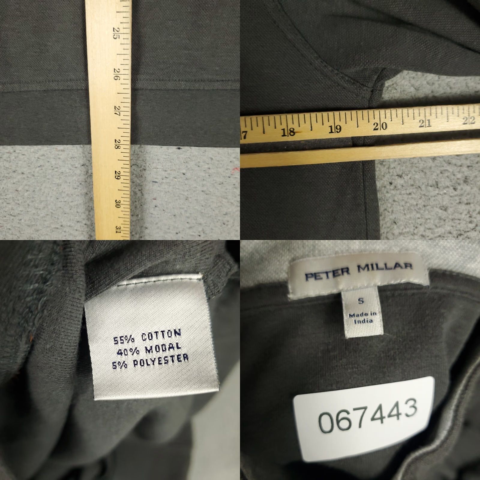 Peter Millar Peter Millar Sweater Mens Small Gray Cotton Blend Golf 1/4 Zip Pullover Size US S / EU 44-46 / 1 - 8 Thumbnail