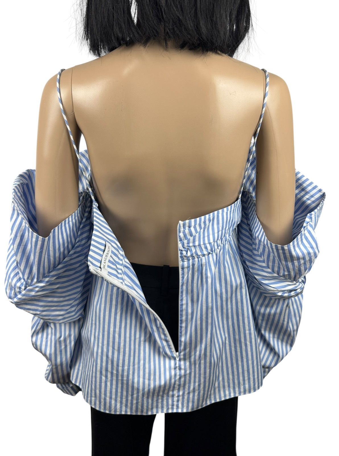 JW Anderson JW Anderson Blouse Off-the-shoulder with Ruching Striped Size L / US 10 / IT 46 - 8 Thumbnail