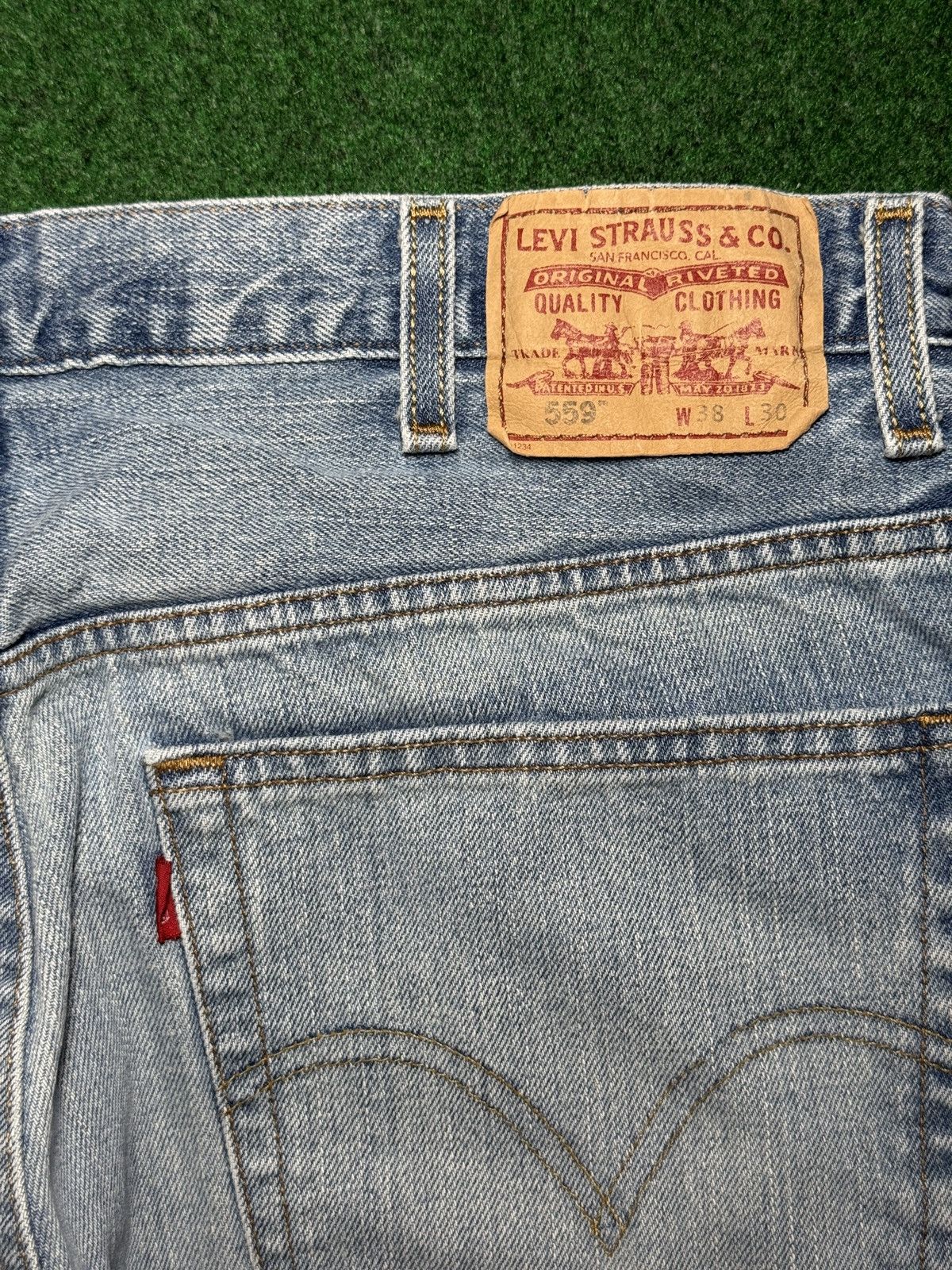 Levi's Y2K Levi’s 559 Relaxed Straight Fit Baggy Light Wash Jeans Size US 38 / EU 54 - 2 Thumbnail