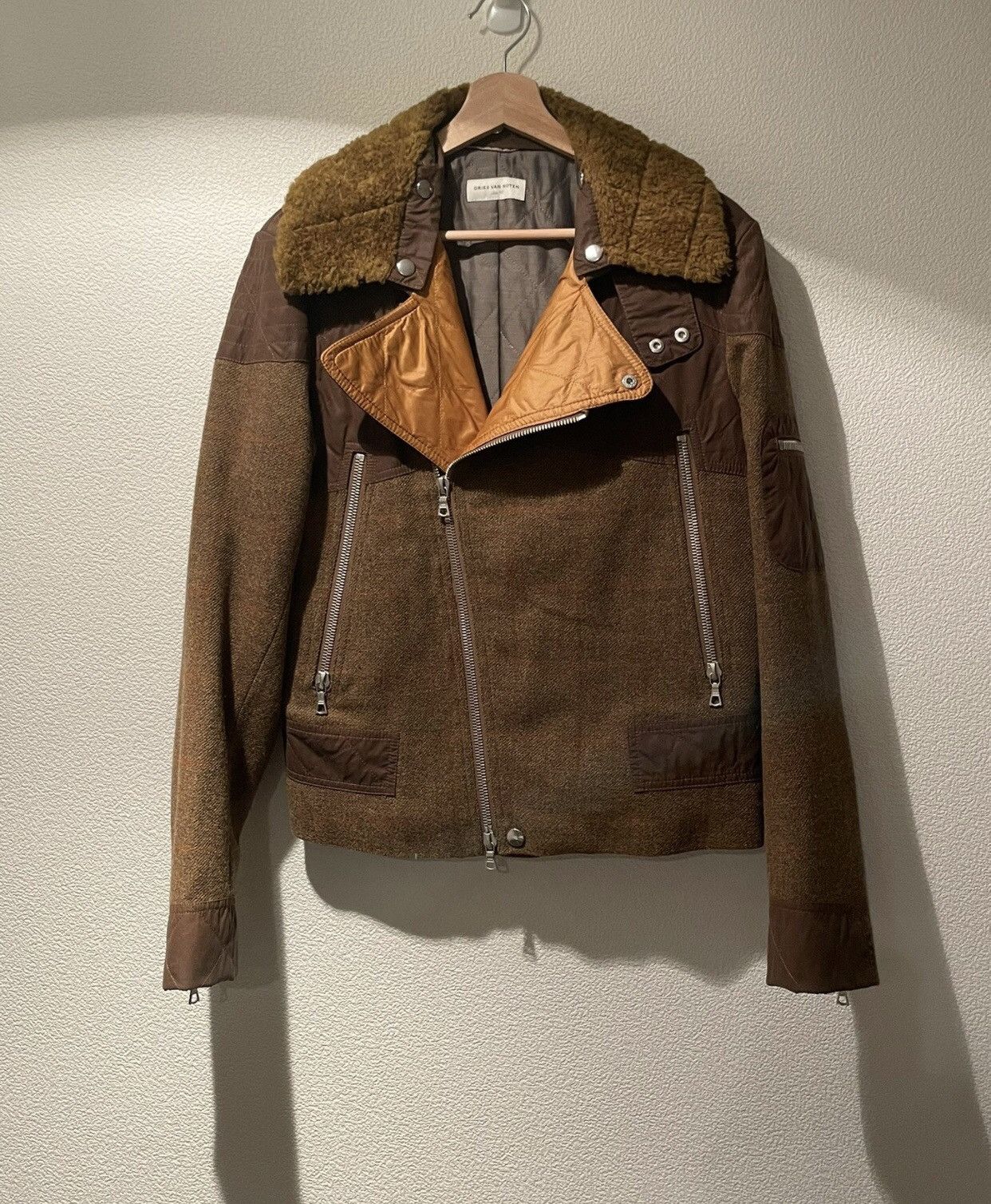Dries van noten wool riders jacket