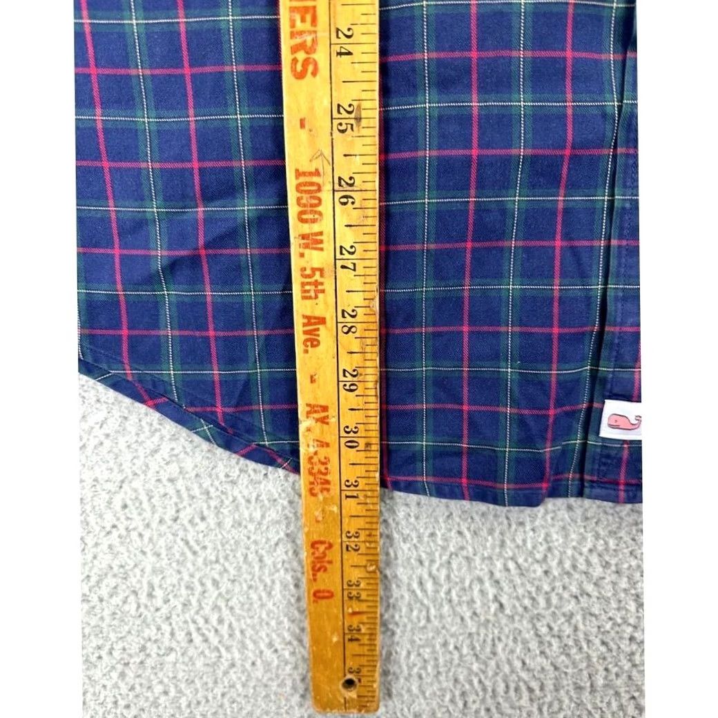 Vineyard Vines Vineyard Vines Murray Button Down Shirt Mens Medium Blue Plaid Classic Fit Knit Cotton Pocket Ocean Size US M / EU 48-50 / 2 - 7 Thumbnail