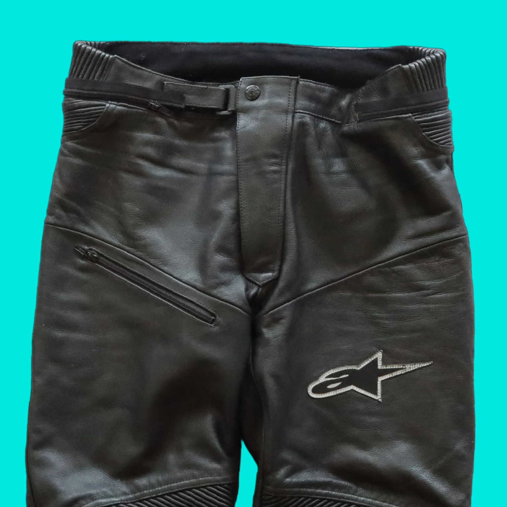 Alpinestars Alpinestars Motorcycle Leather Pants Men Size 52 Black - 29in Inseam 32in Waist Leather Chino Style N/A Size US 36 / EU 52 - 1 Thumbnail