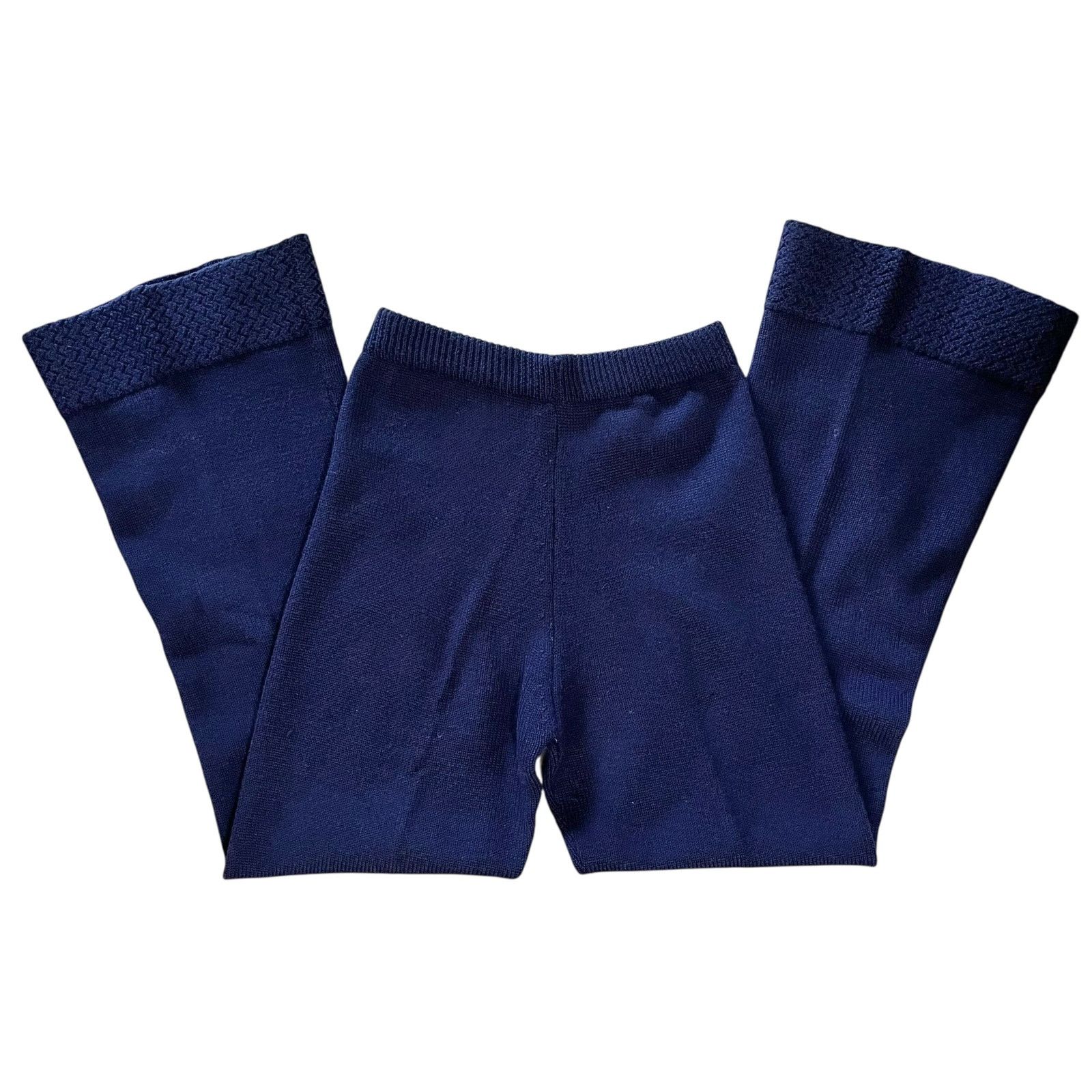Vintage Vintage Glenmore Navy Blue Wool Knit Sweater Top Pants Set Size S / US 4 / IT 40 - 9 Thumbnail