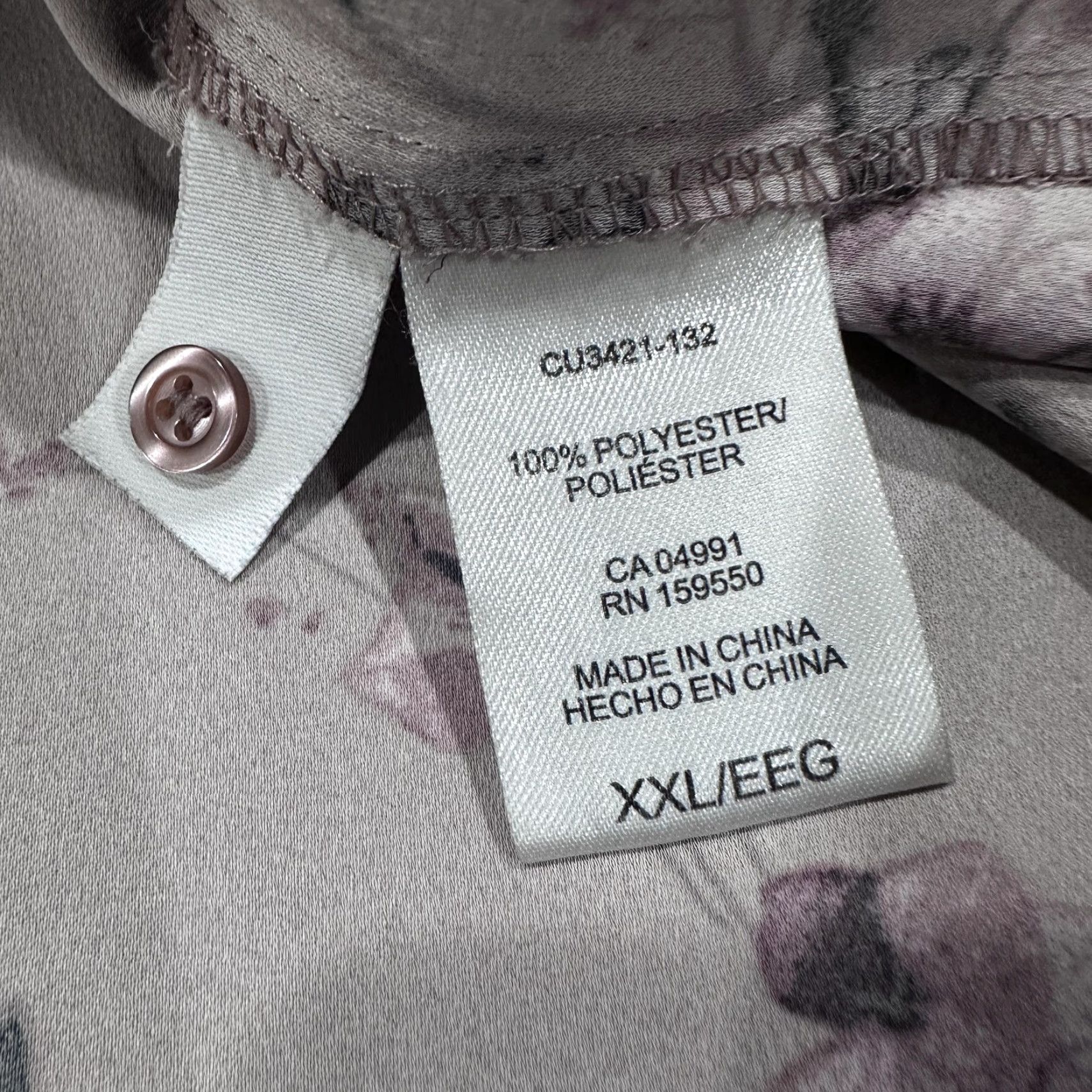 Vintage Hilary Radley Blouse Womens 2XL Purple Mauve Floral Tunic Long Sleeve V-Neck Shirt Casual Sleeve Office Size XXL / US 16-18 / IT 52-54 - 5 Thumbnail