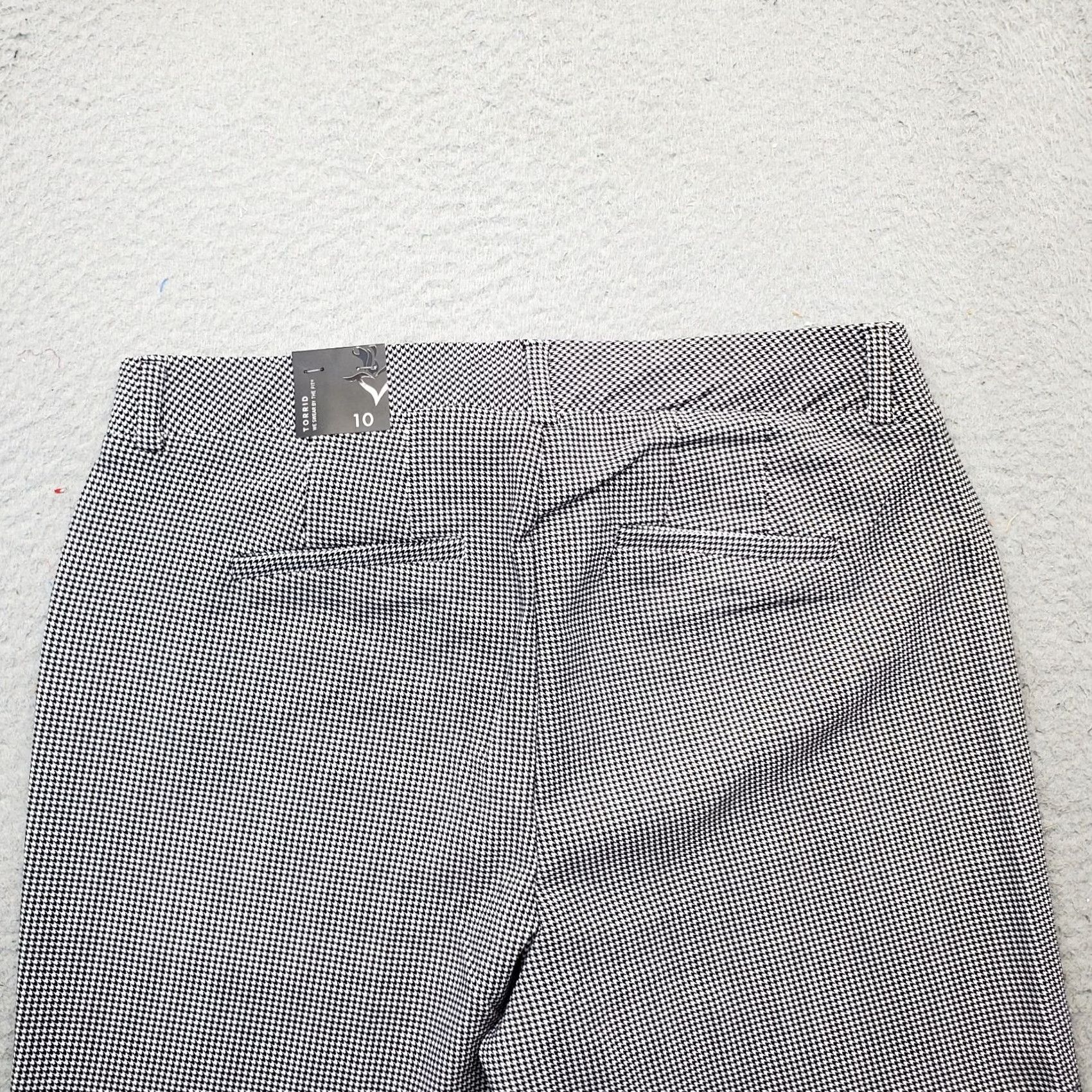 Torrid Torrid Cropped Pants Women's 10 Multi Houndstooth Wide-Leg Pants XS? Size 32" / US 10 / IT 46 - 8 Thumbnail