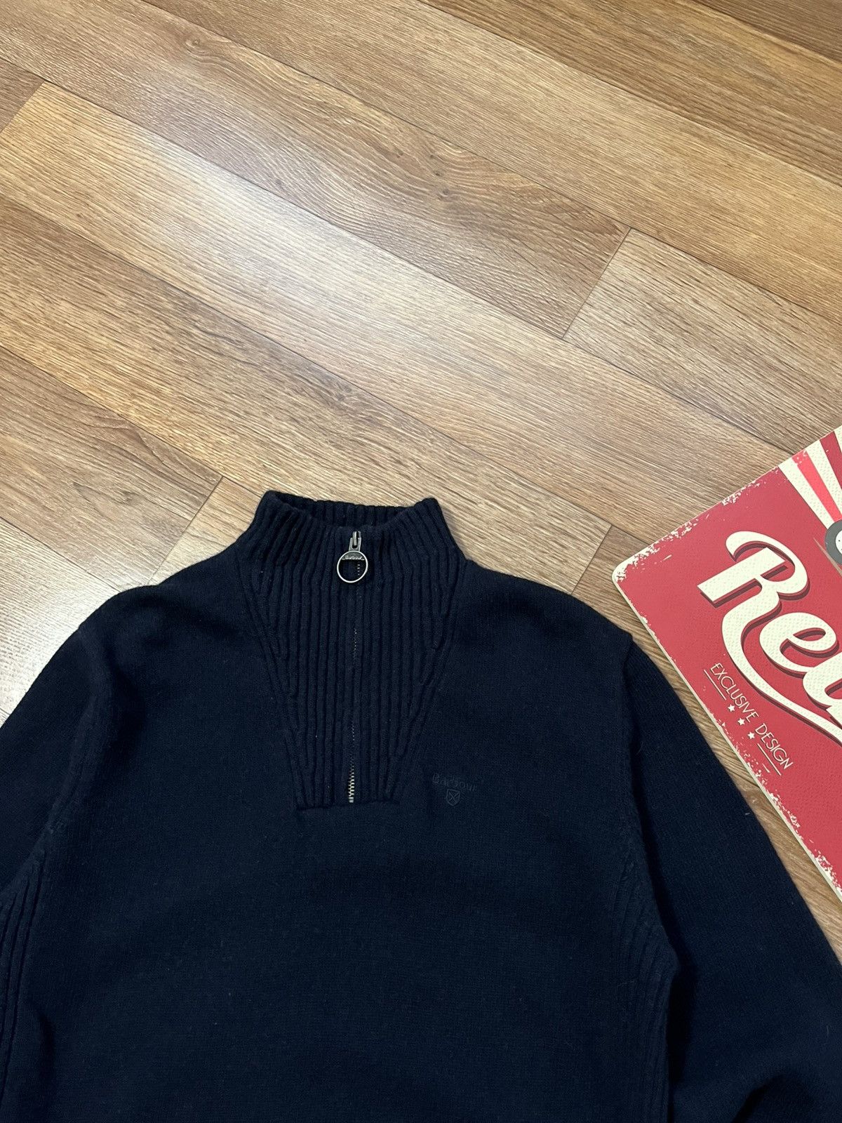 Barbour Vintage Barbour 1/4 Zip Wool Sweater Size US M / EU 48-50 / 2 - 3 Thumbnail