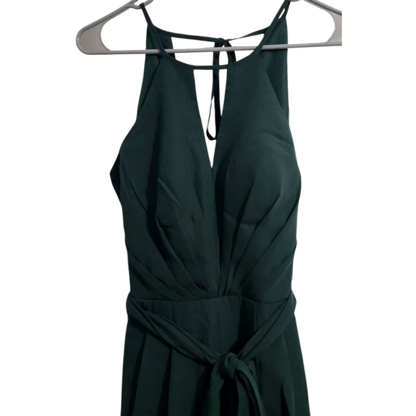 Vintage JJs House Jumpsuit Womens Belted Padded Sleeveless 6 Green Hunter Size M / US 6-8 / IT 42-44 - 3 Thumbnail