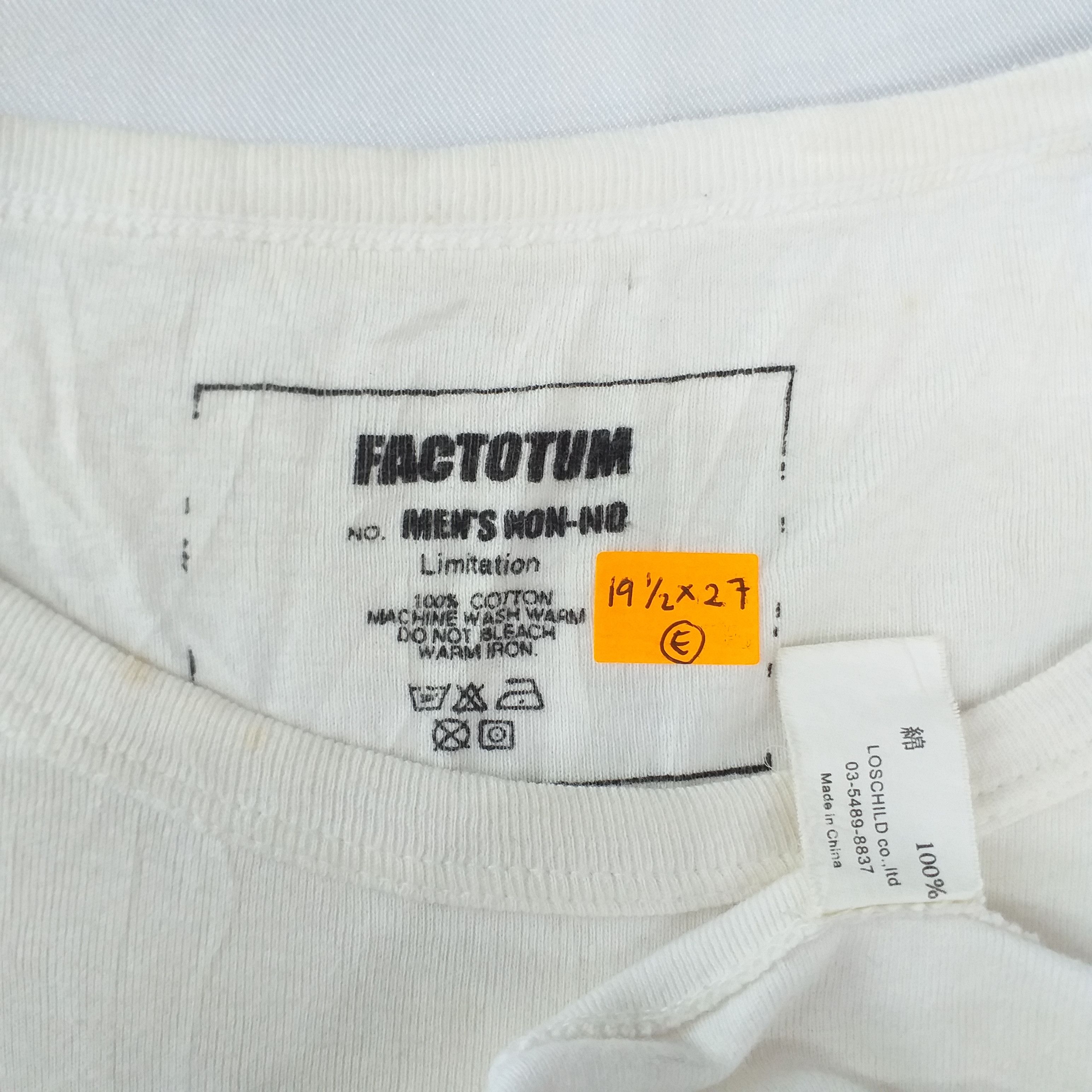 FACTOTUM Factotum Japanesse Brand Tshirt E108 Size US M / EU 48-50 / 2 - 3 Thumbnail