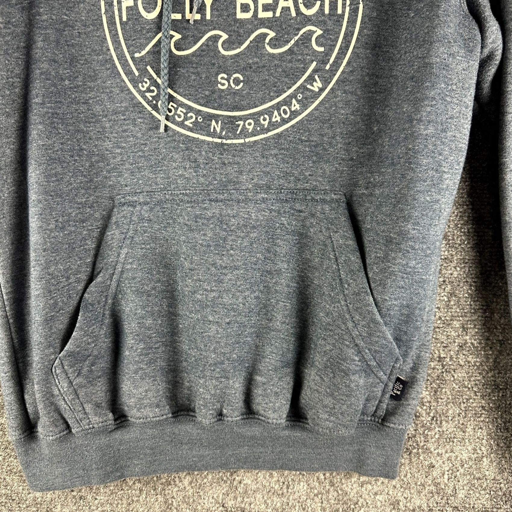 CO VINTAGE Pacific & Co The Perfect Hoodie Mens S Blue Endless Summer Folly Beach Hoodie Pullover Logo Pocket Beach 90s Mens Size US S / EU 44-46 / 1 - 2 Thumbnail