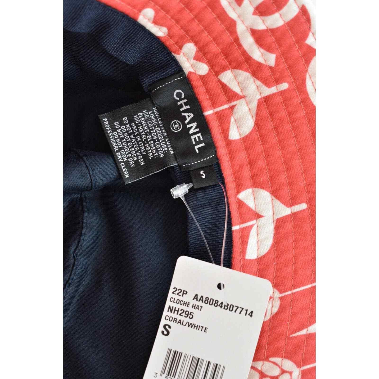 Chanel Chanel Graffiti CC Silver Logo Sun Cloche Bucket Hat S Small Size ONE SIZE - 12 Thumbnail