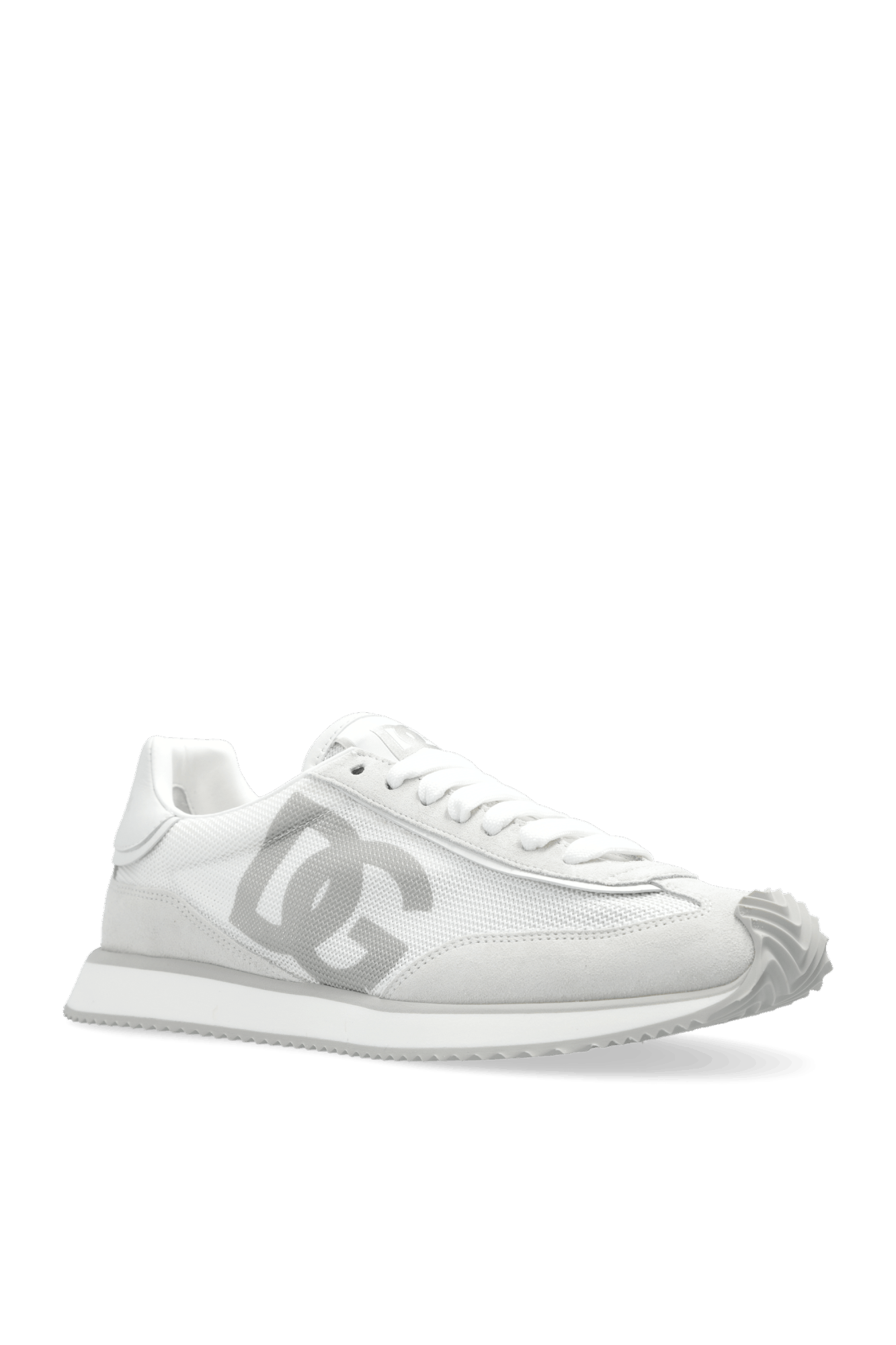 Dolce & Gabbana o1s22i1n0225 Leather Low-Top Sneakers in White/Light Grey Size US 8 / IT 38 - 4 Thumbnail