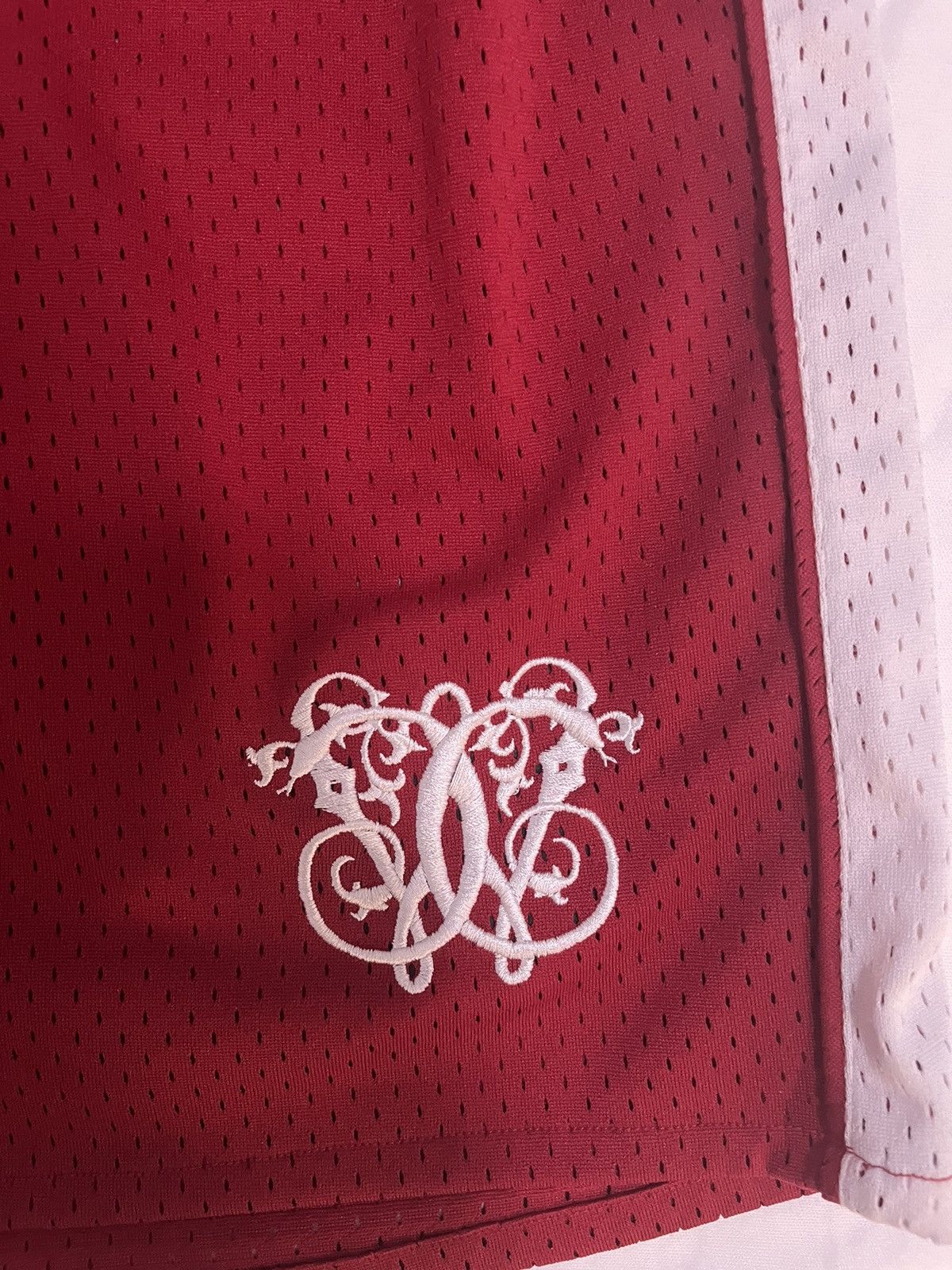 Willy Chavarria Willy Chavarria Tacombi Pleated Basketball Shorts Red/White Size US 34 / EU 50 - 3 Thumbnail