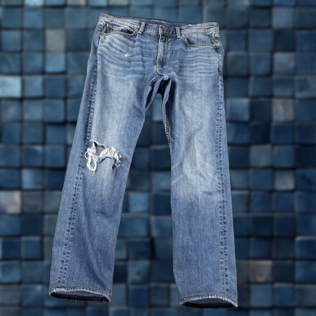 Rag & Bone rag & bone Fit 2 Slim Denim Jeans 34x32 Dusty Trail Distressed Men Slim 5-Pocket Solid Cotton Blend Vintage No N/A Size US 34 / EU 50 - 1 Thumbnail